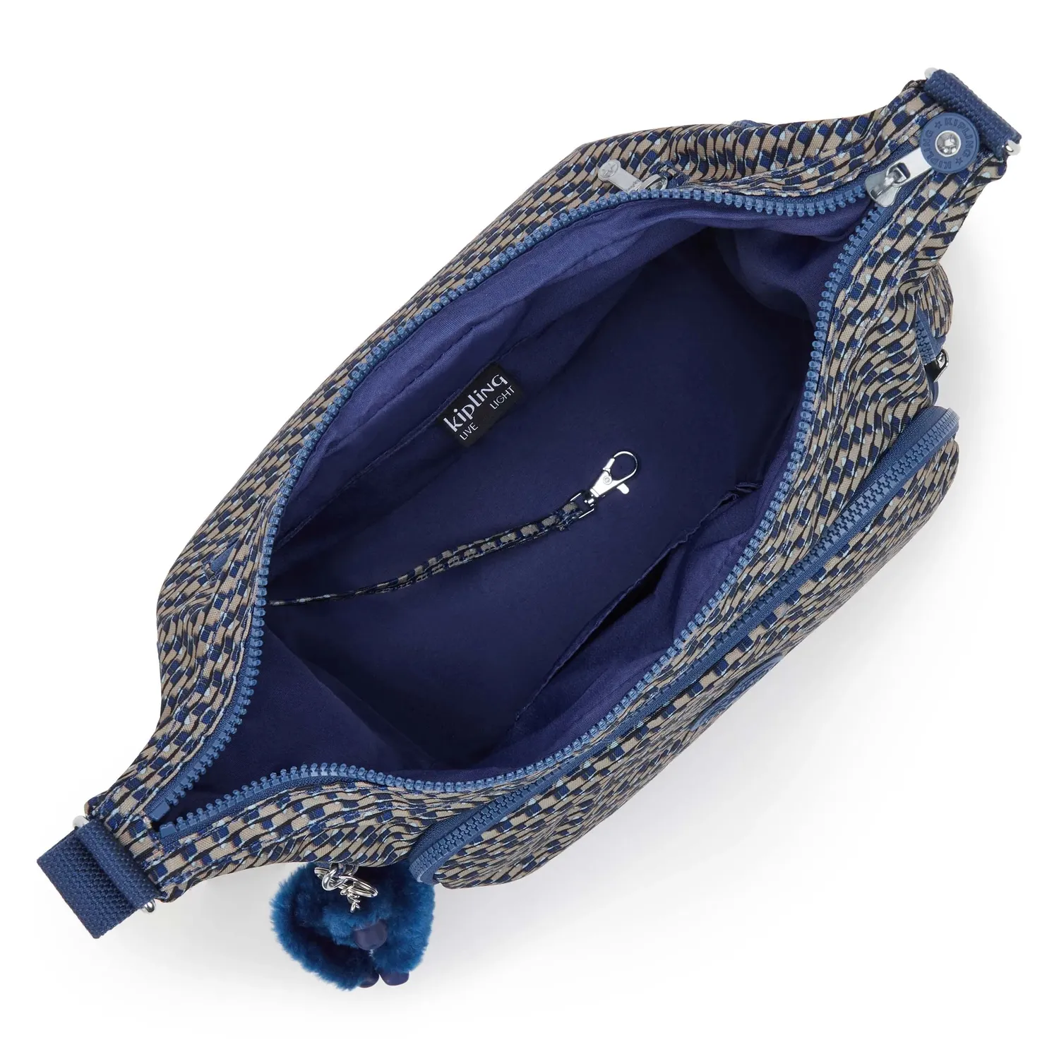 Kipling Gabb crossbodytas Groot Blue on Wire lichtgewicht