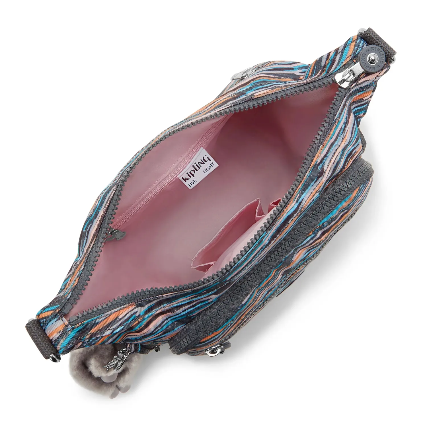 Kipling Gabbie S schoudertas Mineral Stripes medium ruim