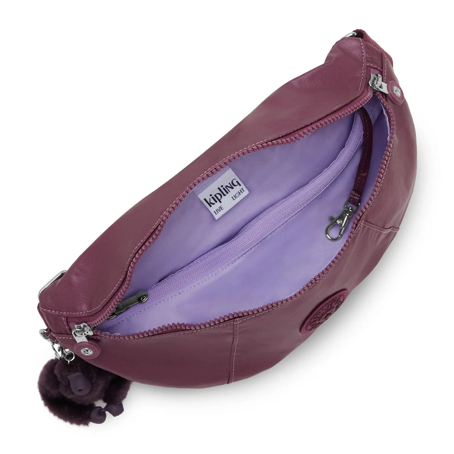 Kipling Maci heuptas Grape Wine Metallic Medium metallic