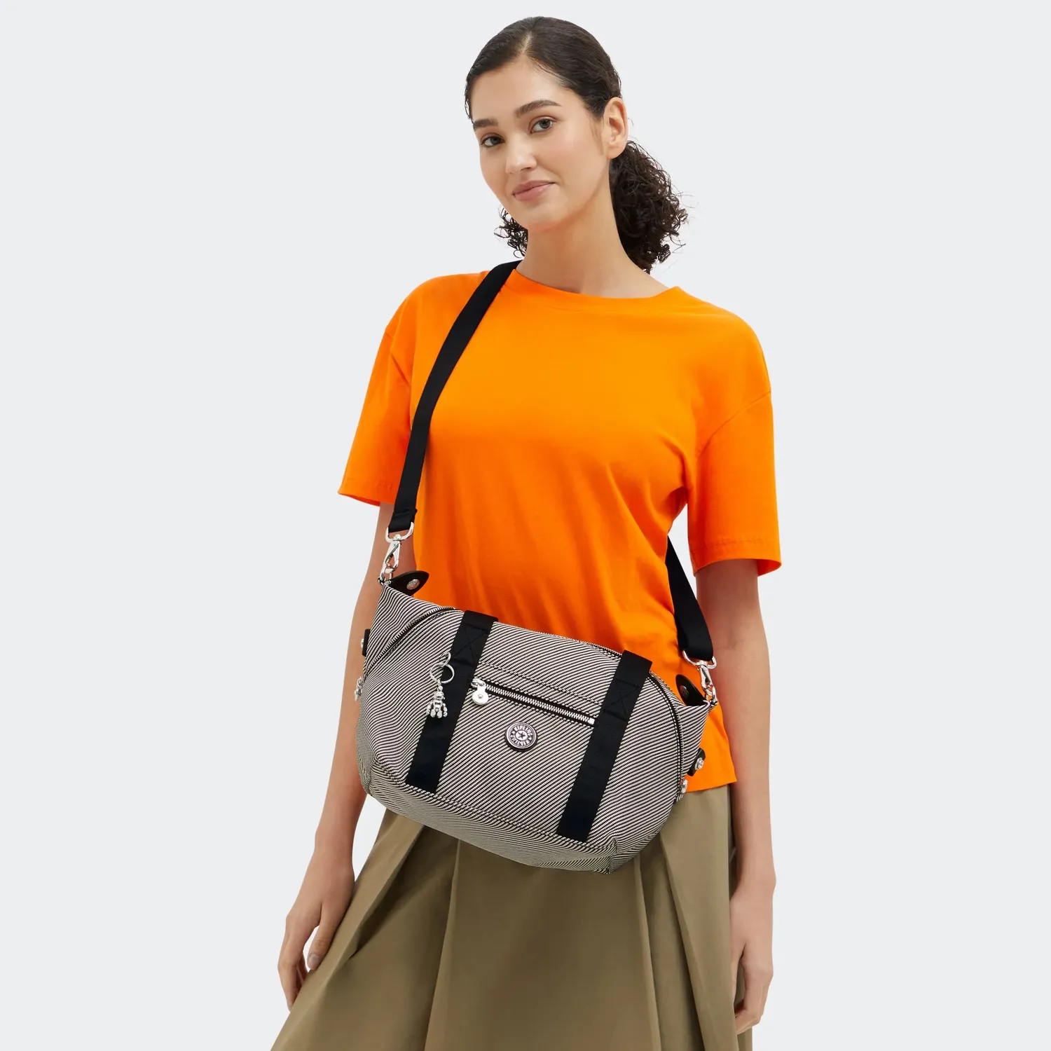 Kipling Art Mini schoudertas Diagonal Jacquard Klein jacquard