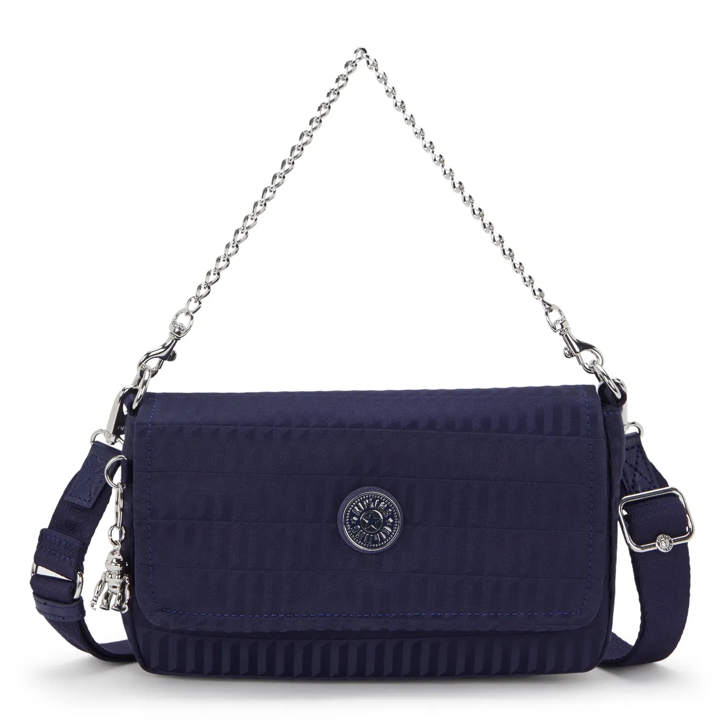 Kipling Aras Up schoudertas klein Night Tile Jacquard ketting