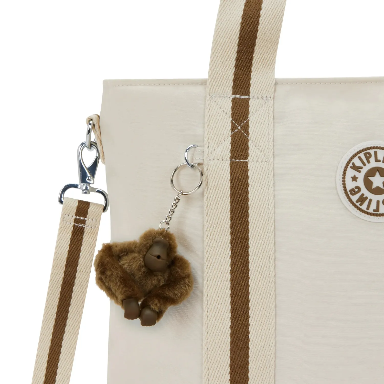 Kipling Minta L Up schoudertas Soft Sand Groot ritsvak