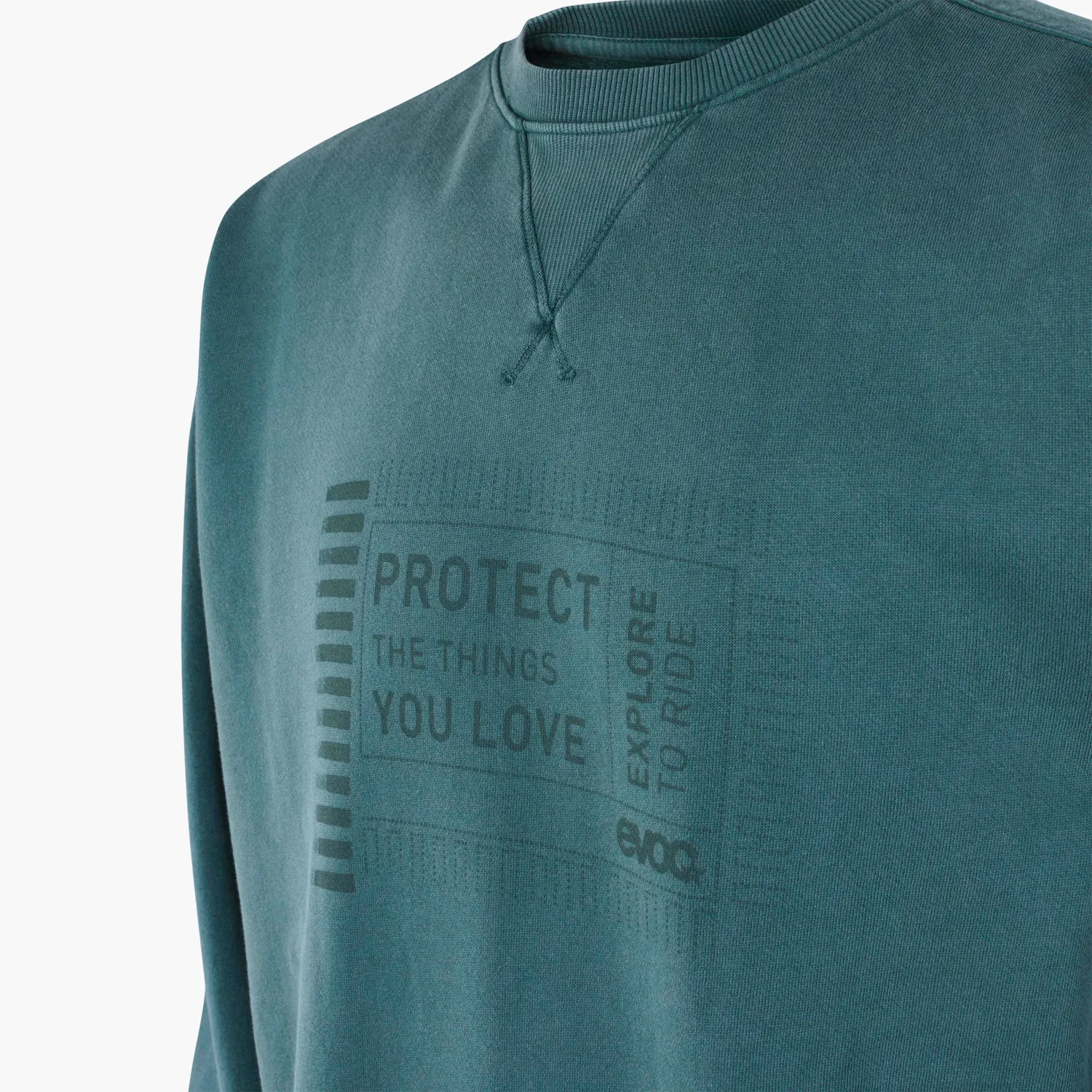 Evoc Crew Neck sweater bottle green katoen