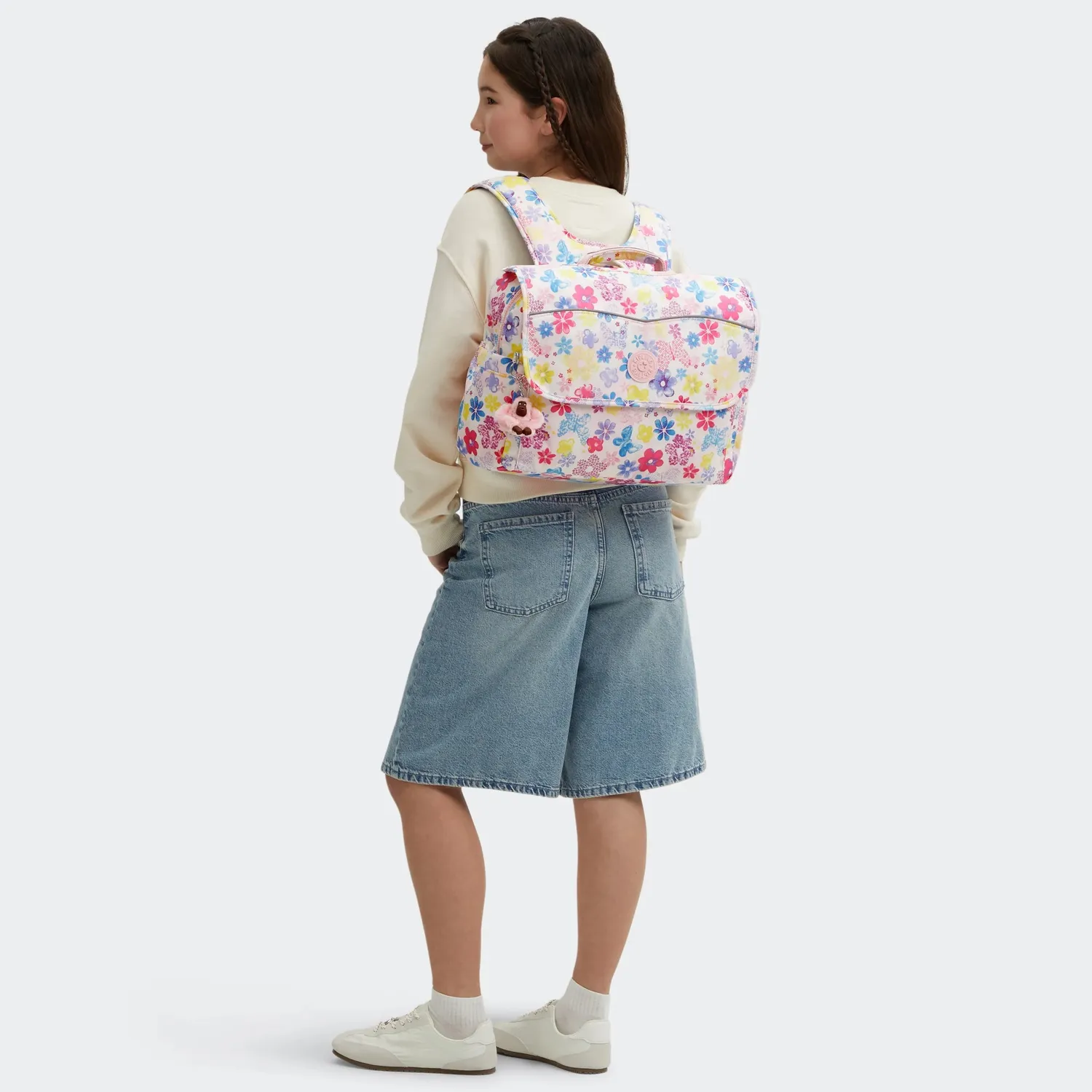 Kipling Codie M rugzak Flower Stamp Medium A4