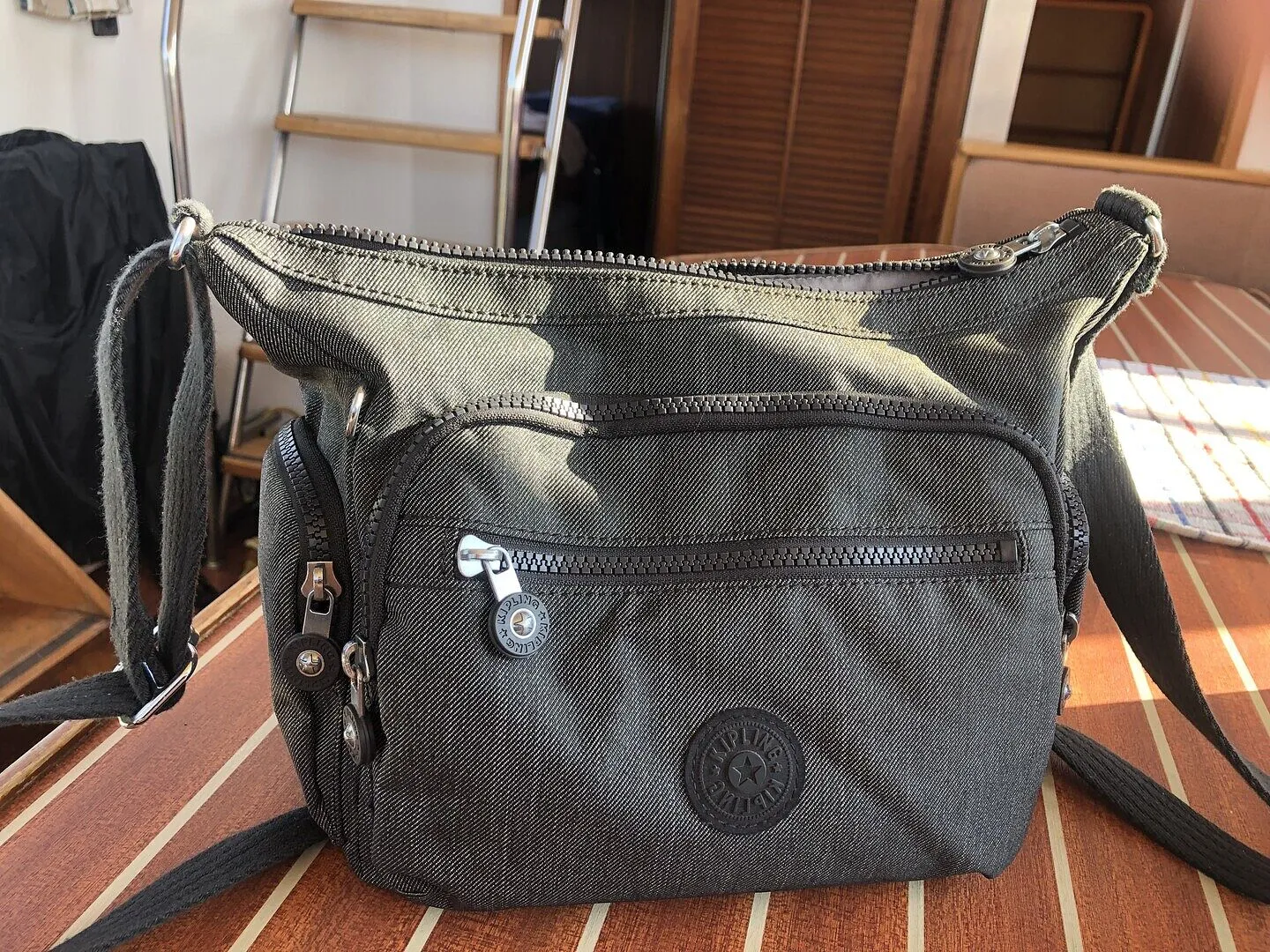 Kipling Gabbie S schoudertas Signature Print klein bedrukt