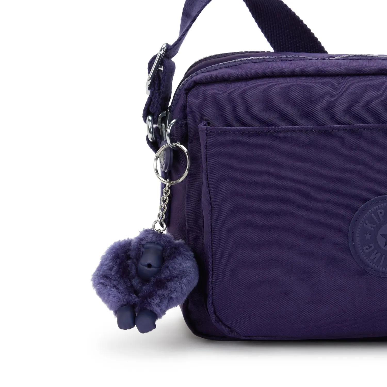 Kipling Abanu M crossbody tas Moonlit Blue Medium dubbel vak
