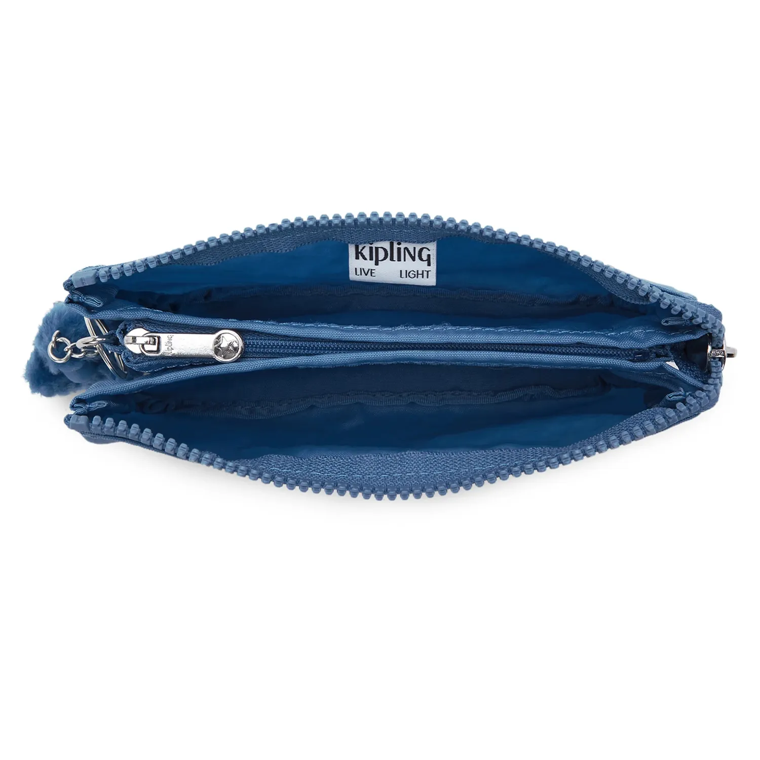 Kipling Creativity L buideltas Groot Vintage Blue met 3 vakken