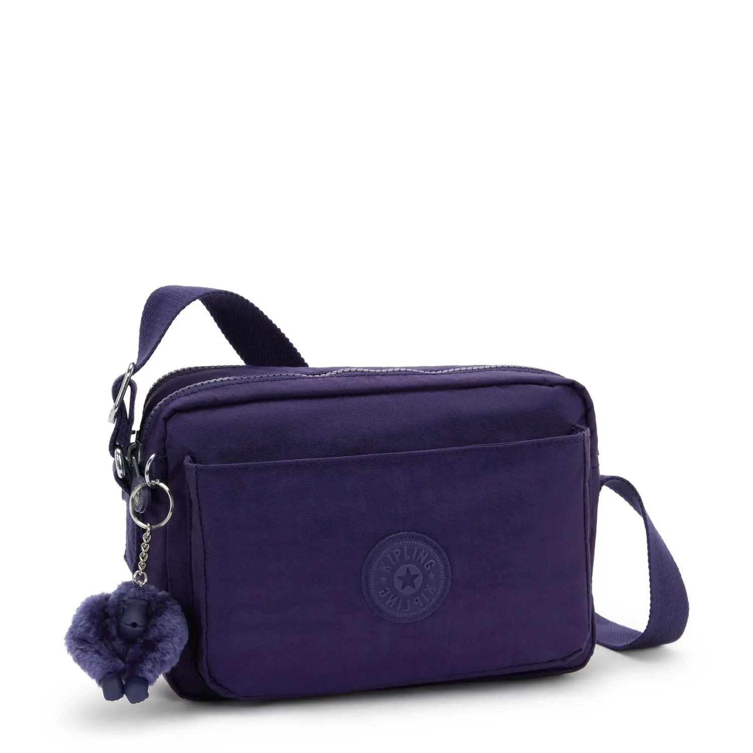 Kipling Abanu M crossbody tas Moonlit Blue Medium dubbel vak