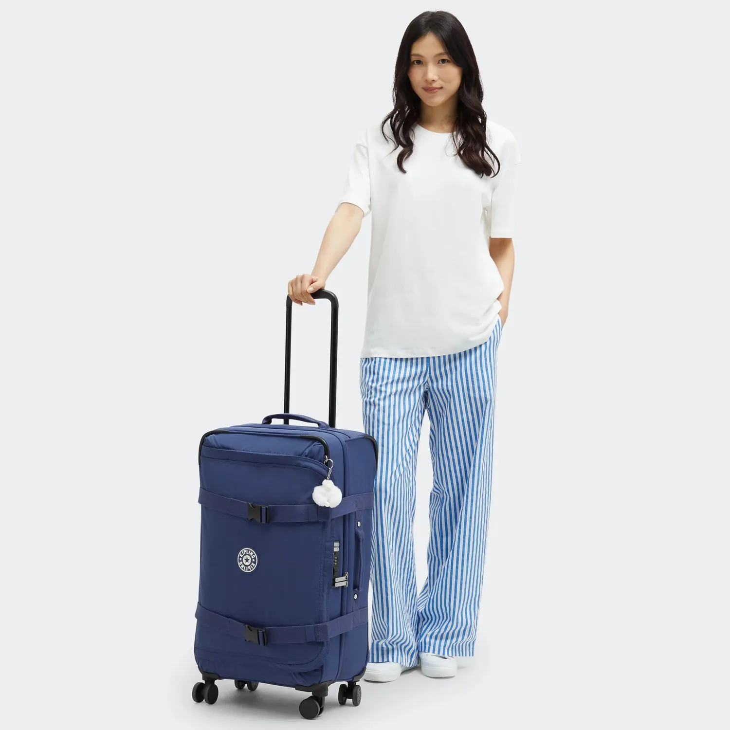 Kipling Spontaneous M koffer Medium Casual Blue TSA-slot