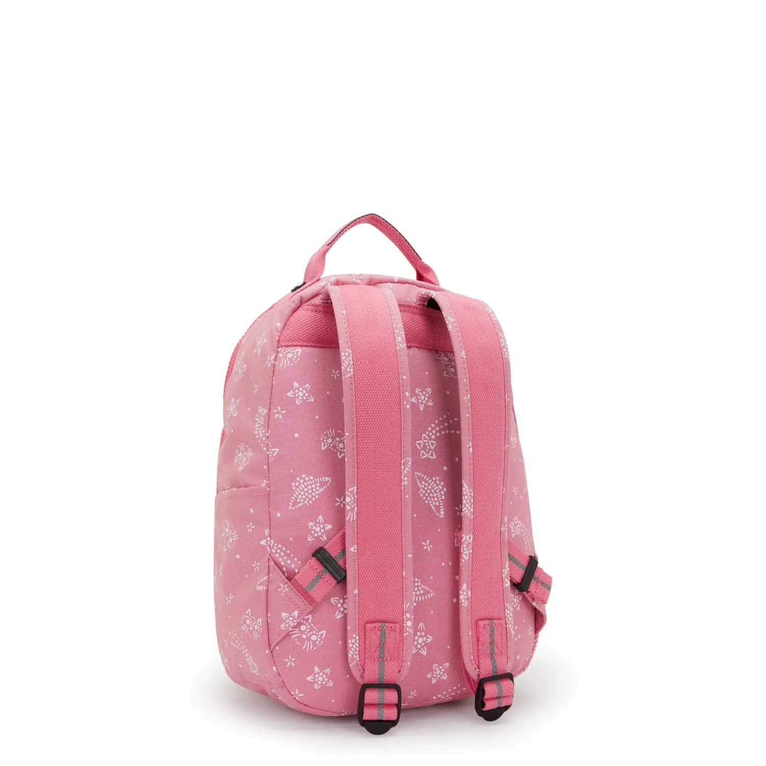 Kipling Seoul S kleine rugzak Glitter Cats met 11 inch tabletvak