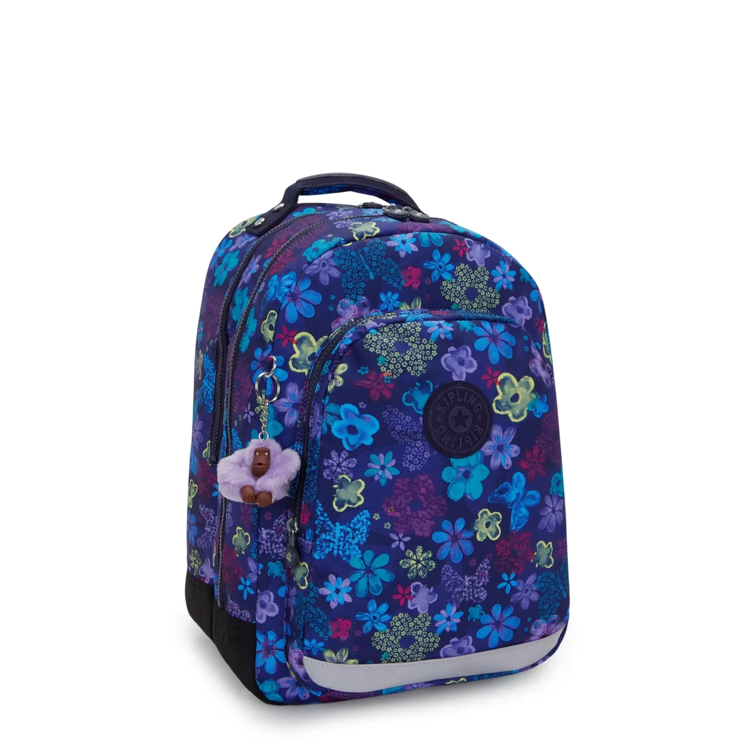Kipling Class Room rugzak Groot Dark Flower Stamp laptop