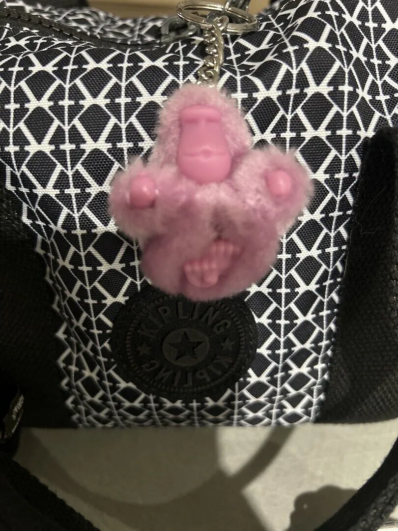 Kipling Monkeyclip XS sleutelhanger Inside Yellow extra klein pluizig