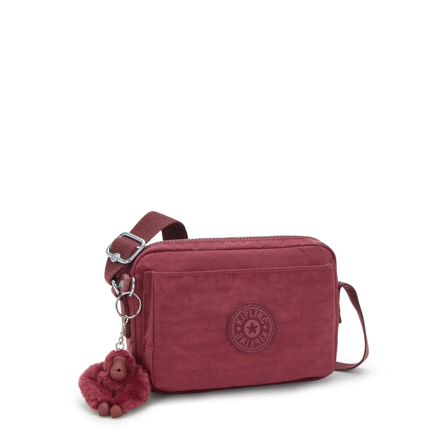 Kipling Abanu crossbody tas klein Lounge Wine met D-ring