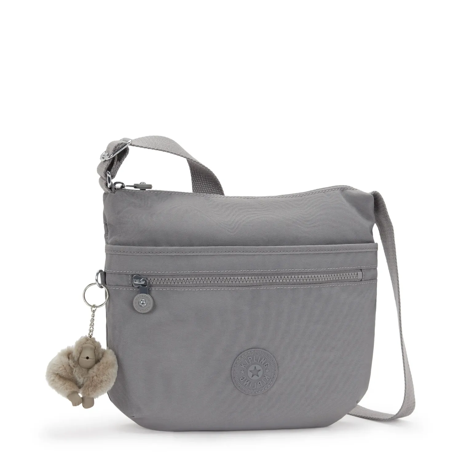 Kipling Arto schoudertas Medium Inviting Grey lichtgewicht
