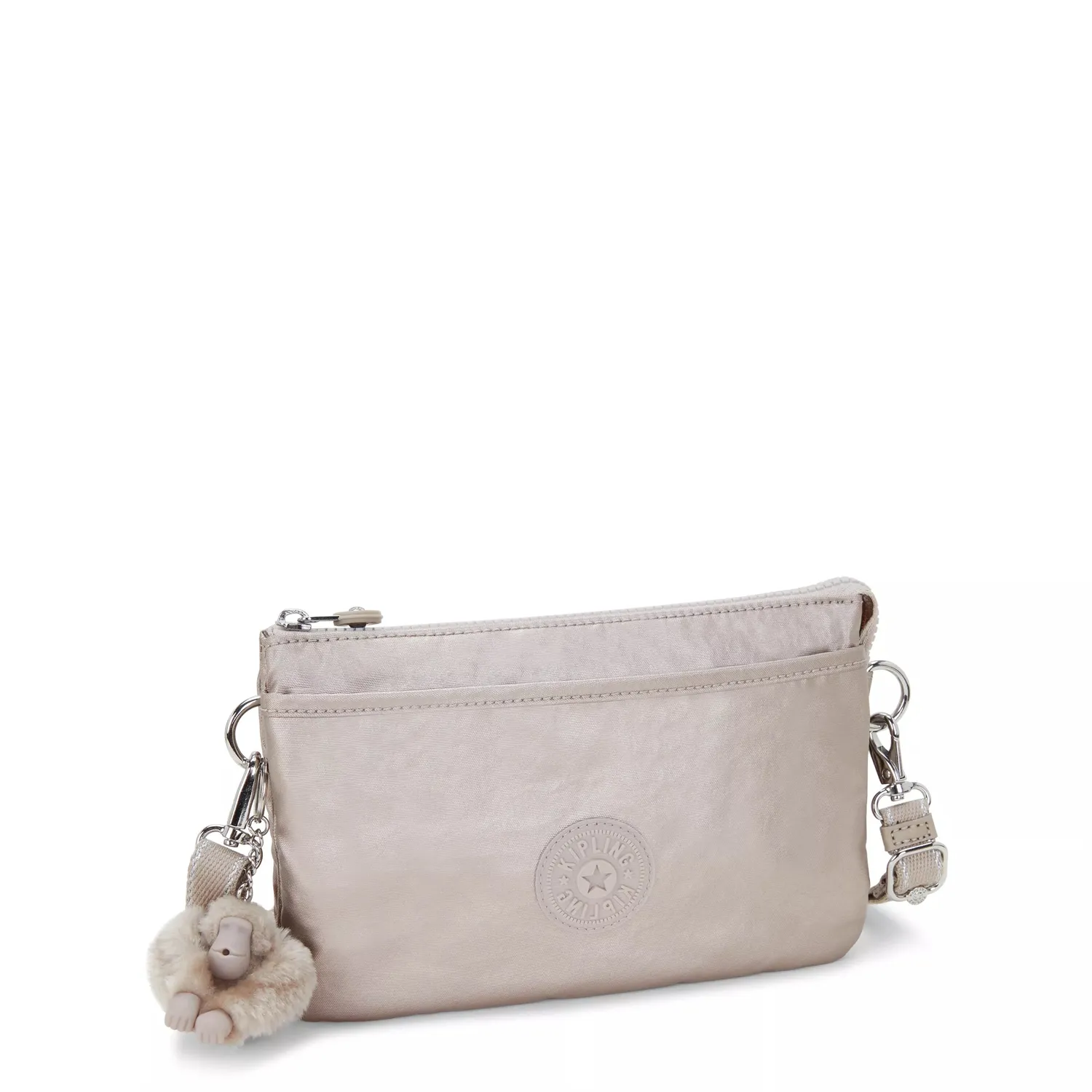 Kipling Riri crossbodytas klein Metallic Glow goudkleurig