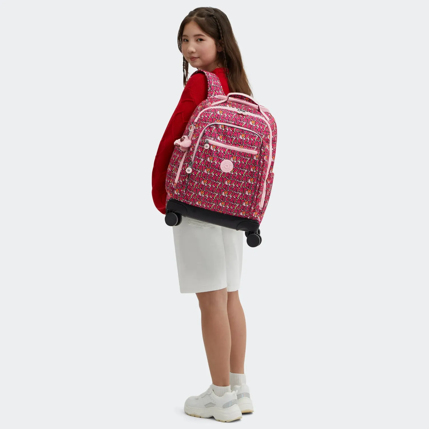 Kipling New Zea rugzak met wielen U R Great Print groot