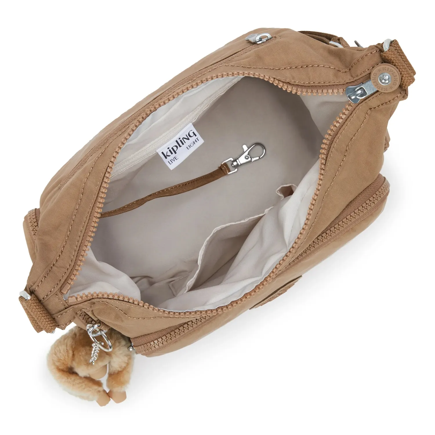 Kipling Gabb S crossbodytas Early Tan Medium verstelbaar