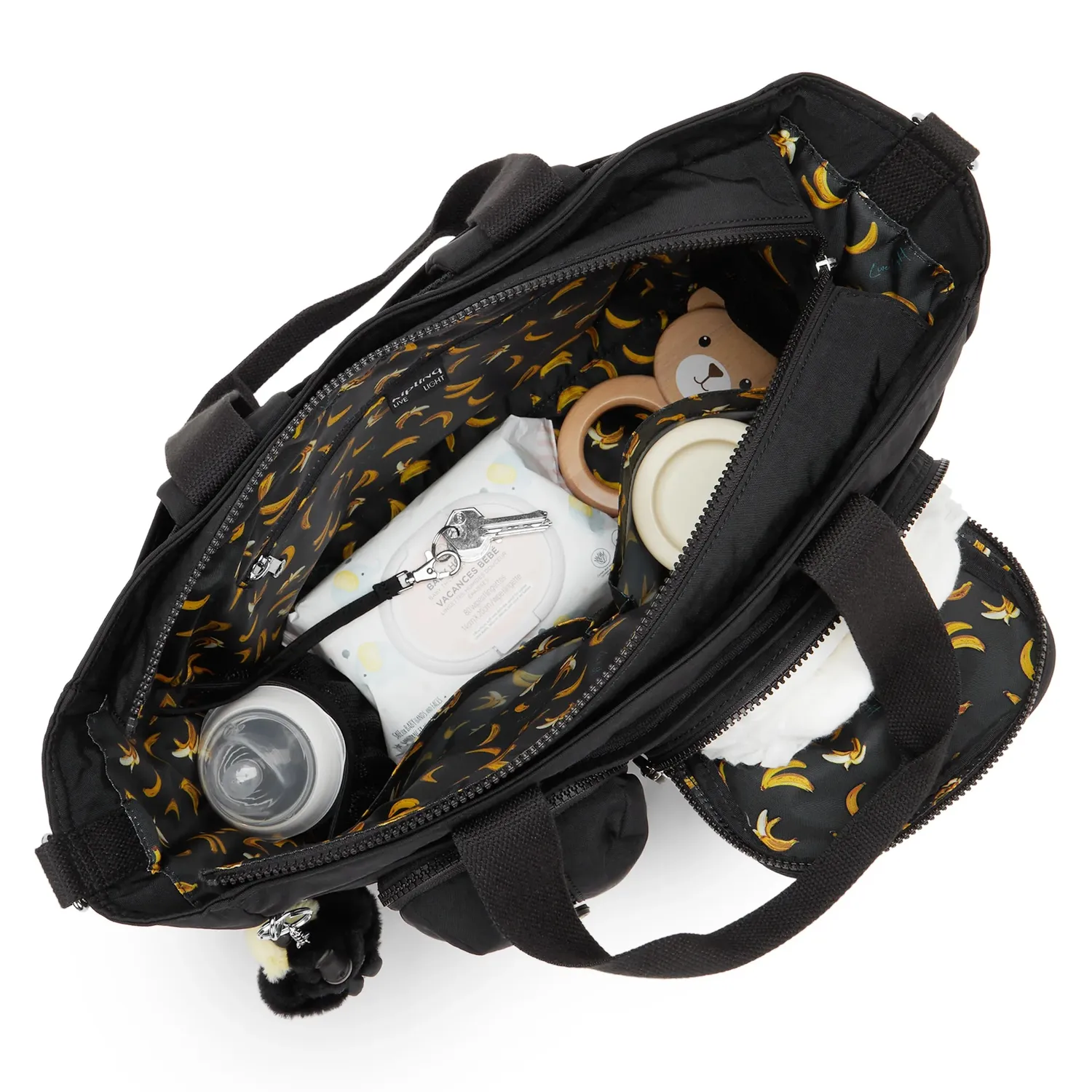 Kipling Babygear luiertas Tiny Black Noir medium met matje