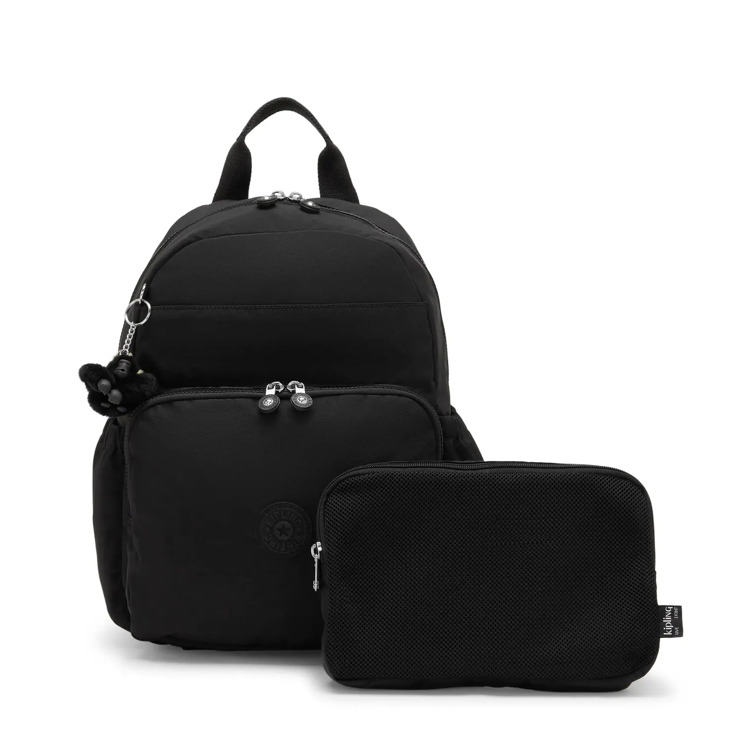 Kipling Maisie babyrugzak Tiny Black medium met verschoonmatje