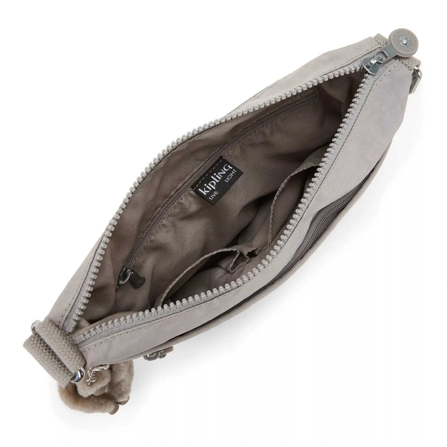 Kipling Arto crossbody tas Grey Gris Medium waterafstotend