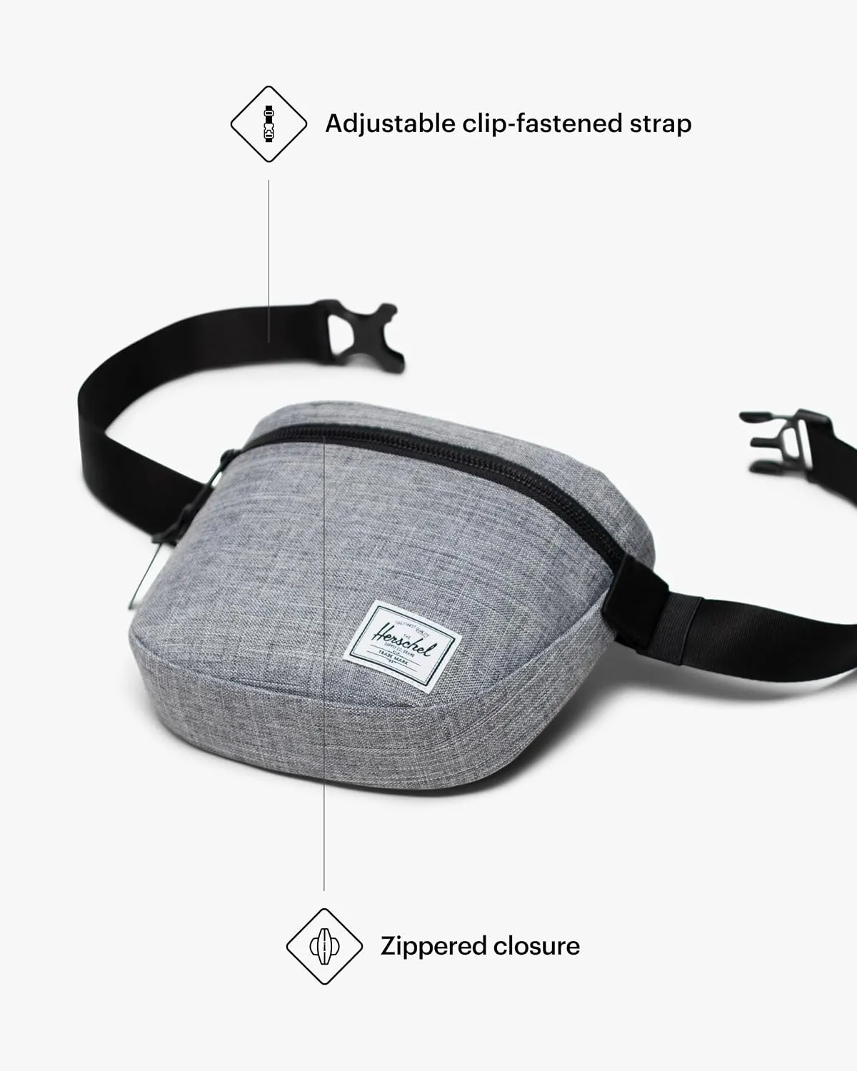 Herschel Settlement heuptas raven crosshatch canvas