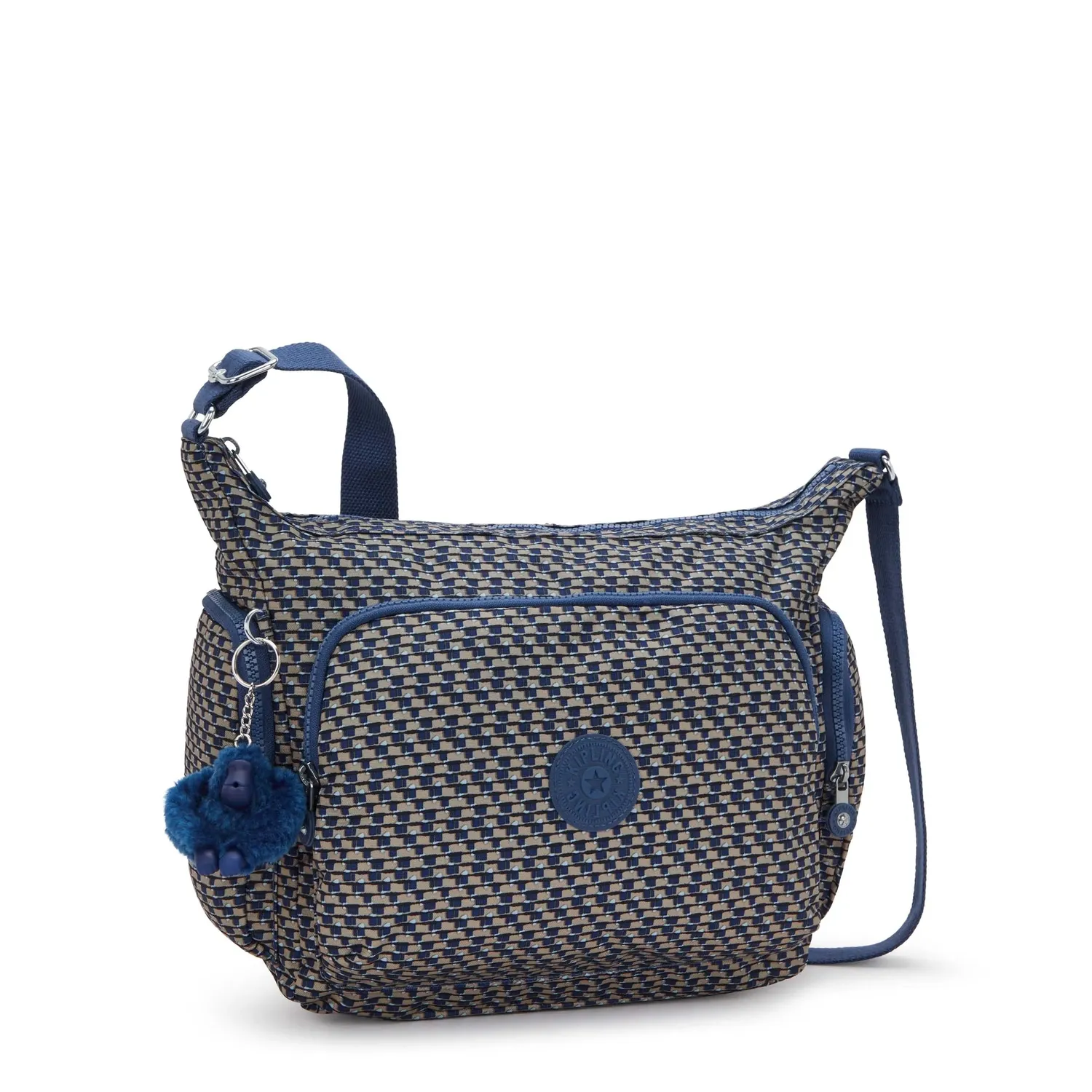 Kipling Gabb crossbodytas Groot Blue on Wire lichtgewicht