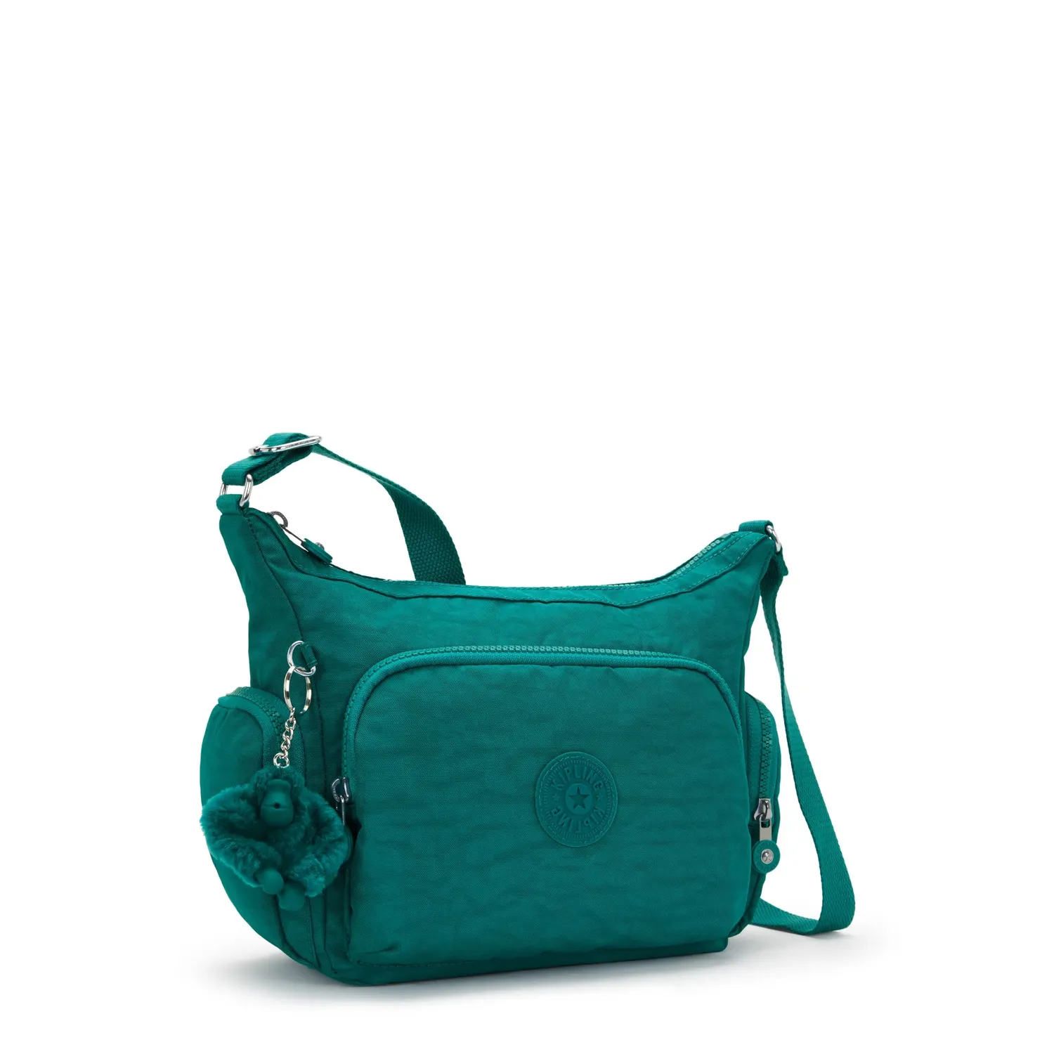 Kipling Gabb S crossbody tas Medium Outspoken Green met ritsvakken
