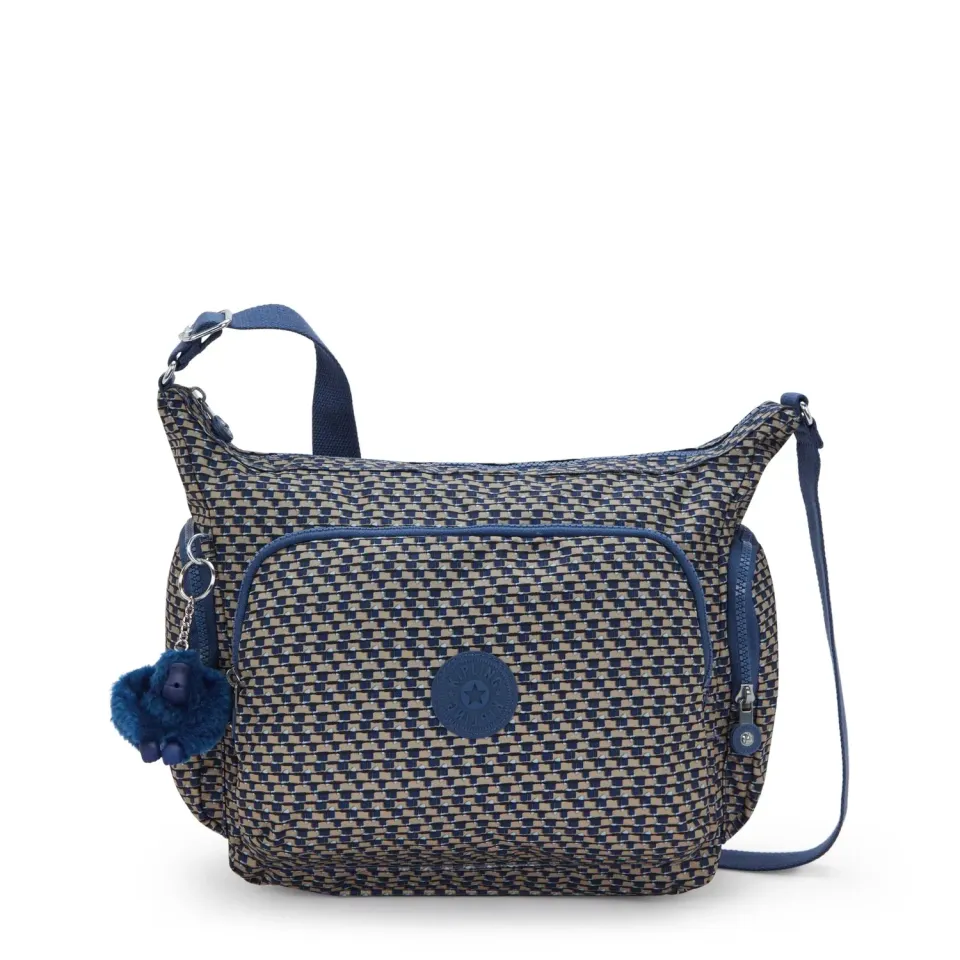 Kipling Gabb crossbodytas Groot Blue on Wire lichtgewicht