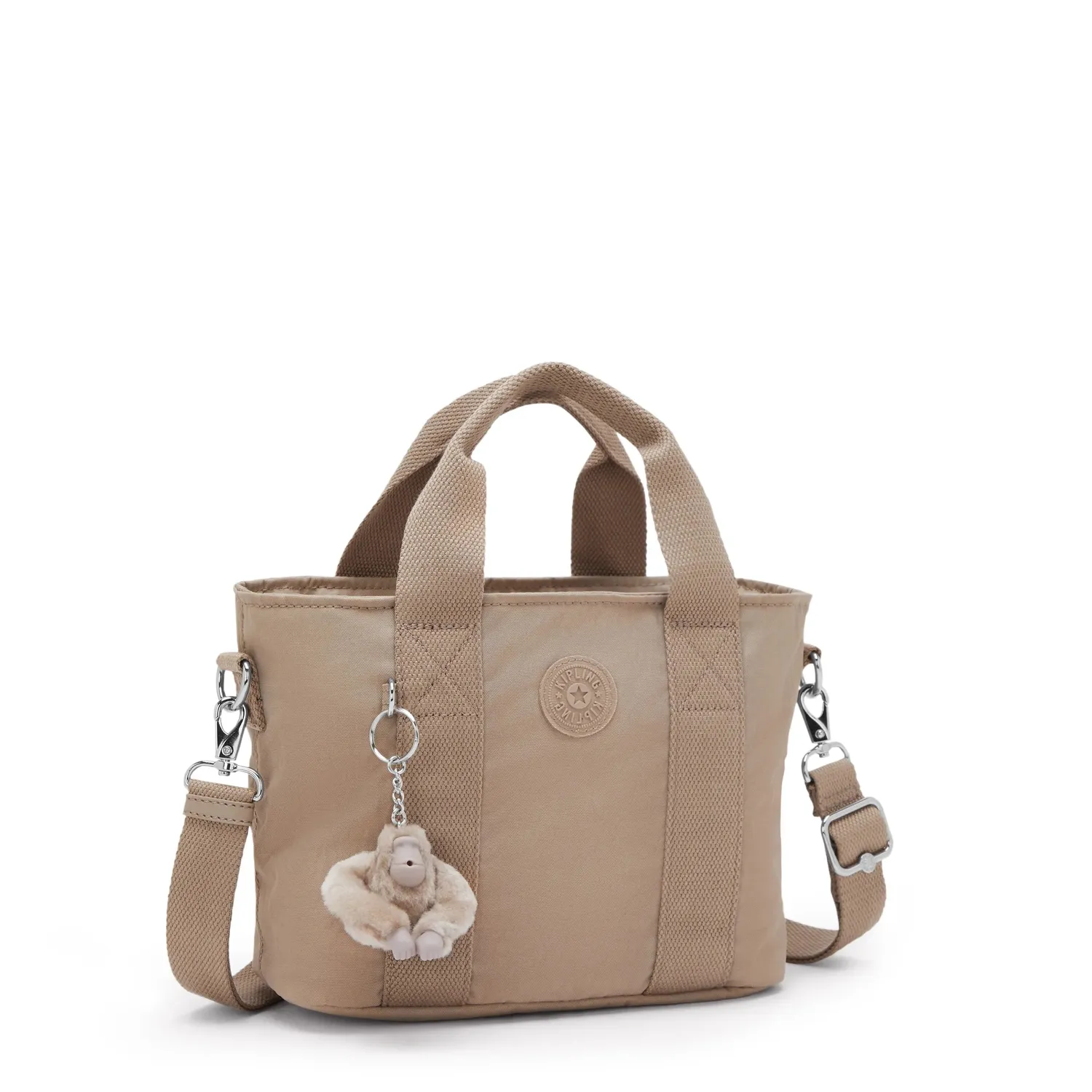 Kipling Minta schoudertas Tan Beige klein 5 liter
