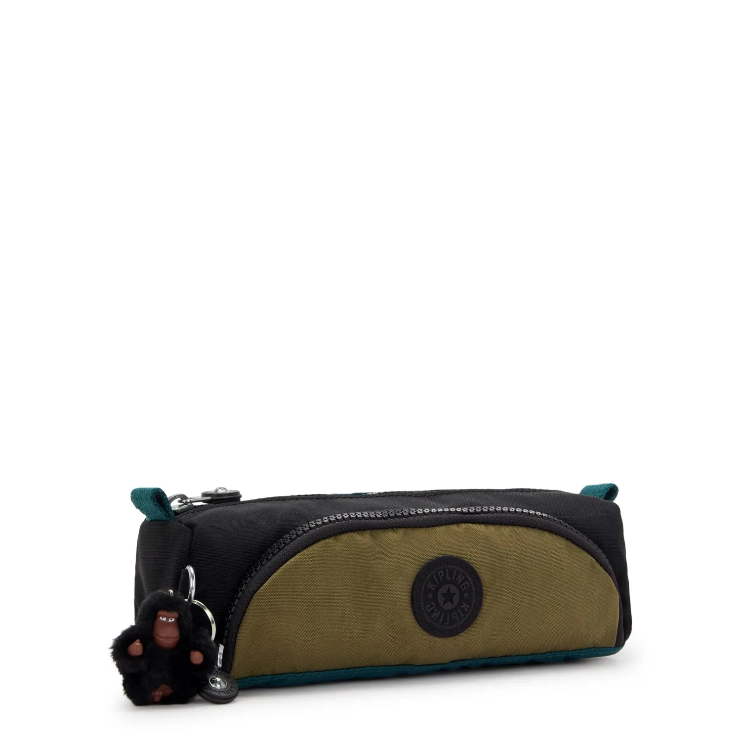 Kipling Cute pennenzak Medium Black Khaki Block nylon