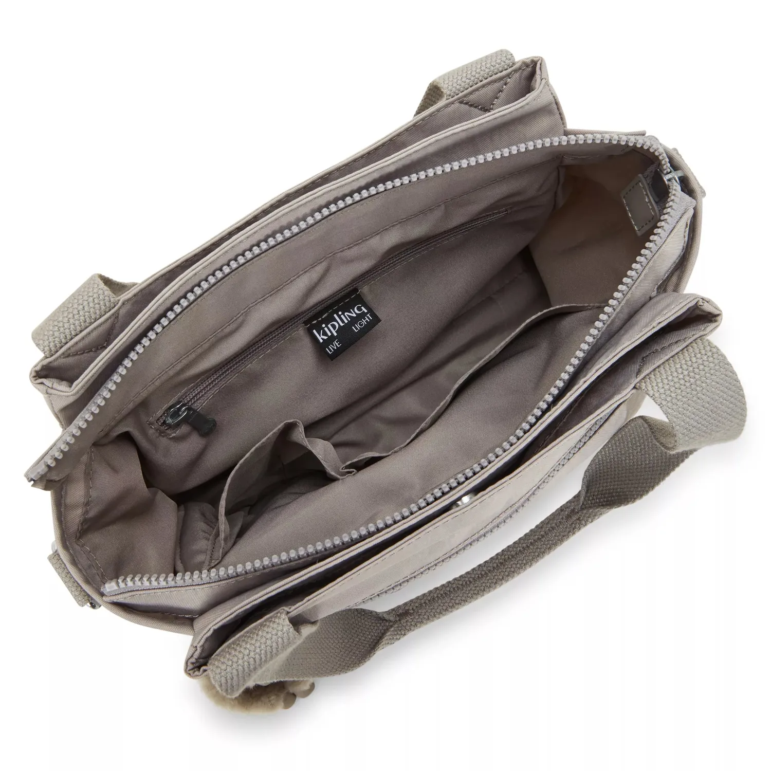 Kipling Elysia schoudertas Medium Grey Gris draagtas