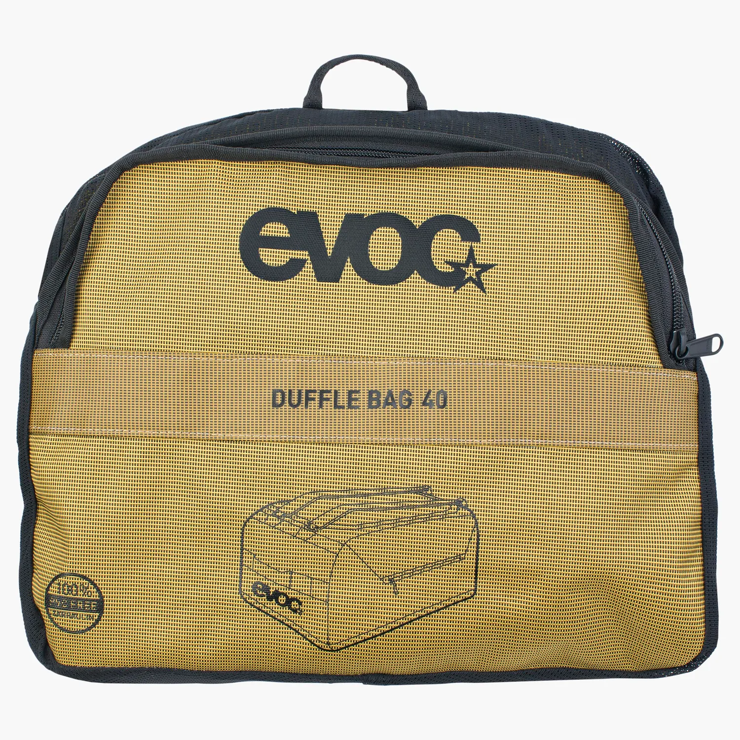 Evoc Duffle Bag 40 reistas curry-black waterafstotend