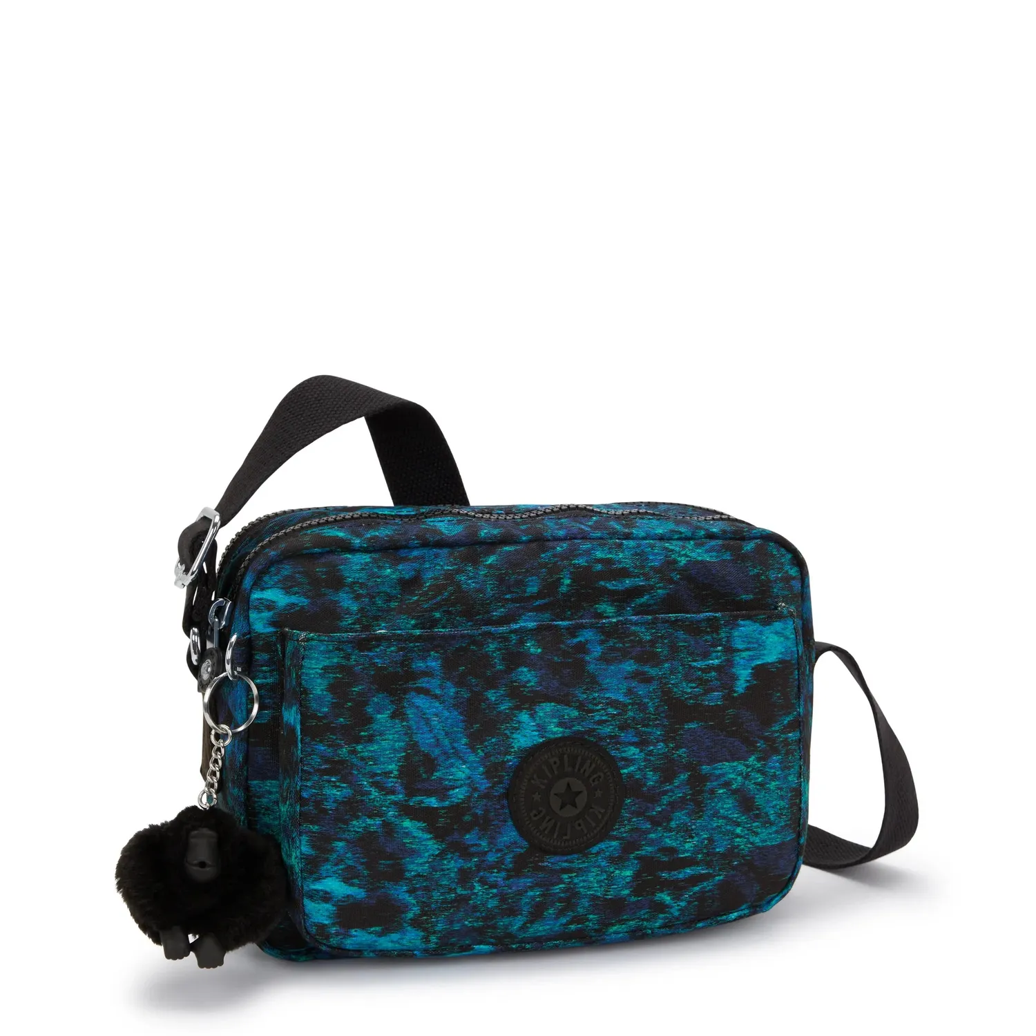 Kipling Abanu M crossbody tas Blending Blues Medium dubbel vak