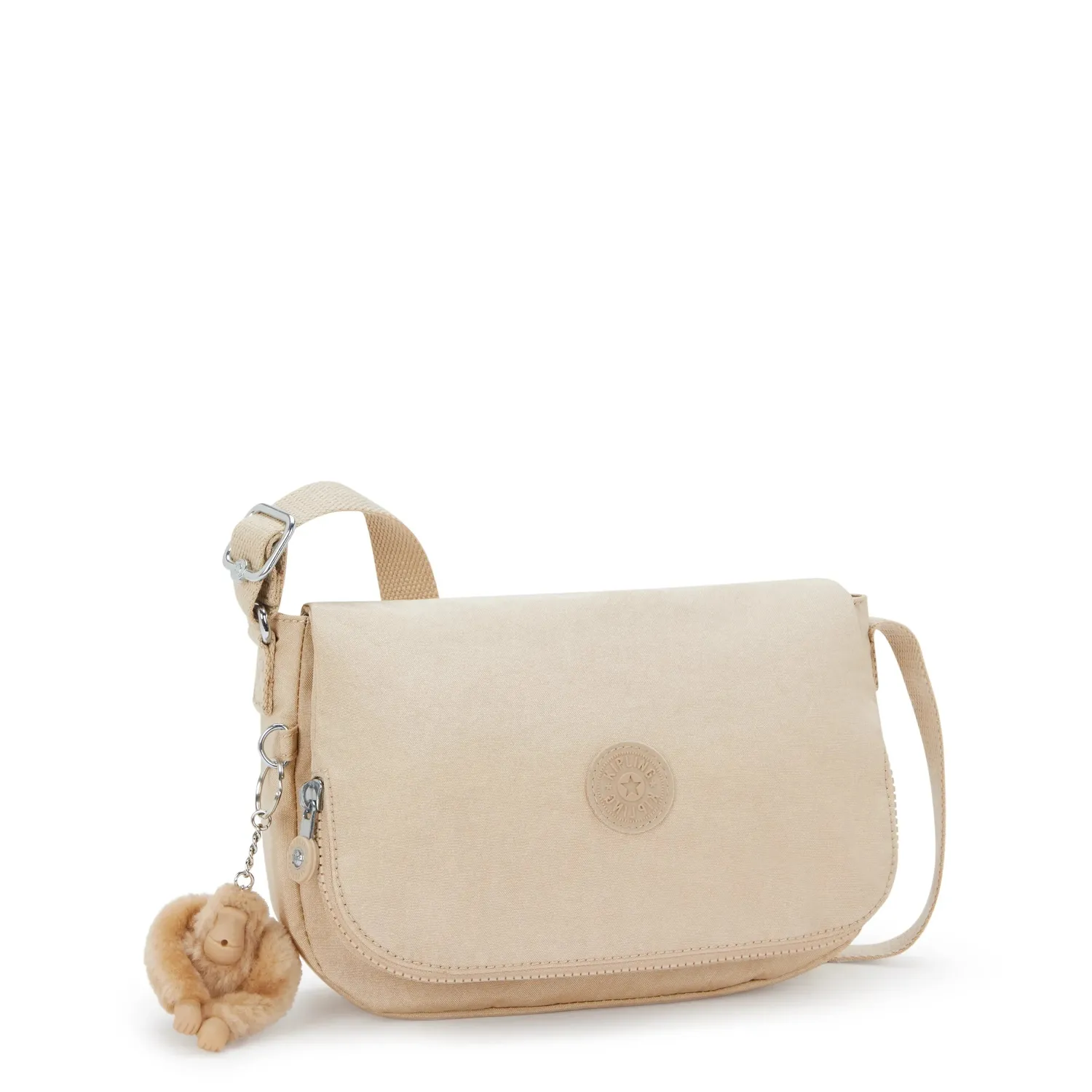 Kipling Earthbeat S handtas Klein sparkled beige crossbody