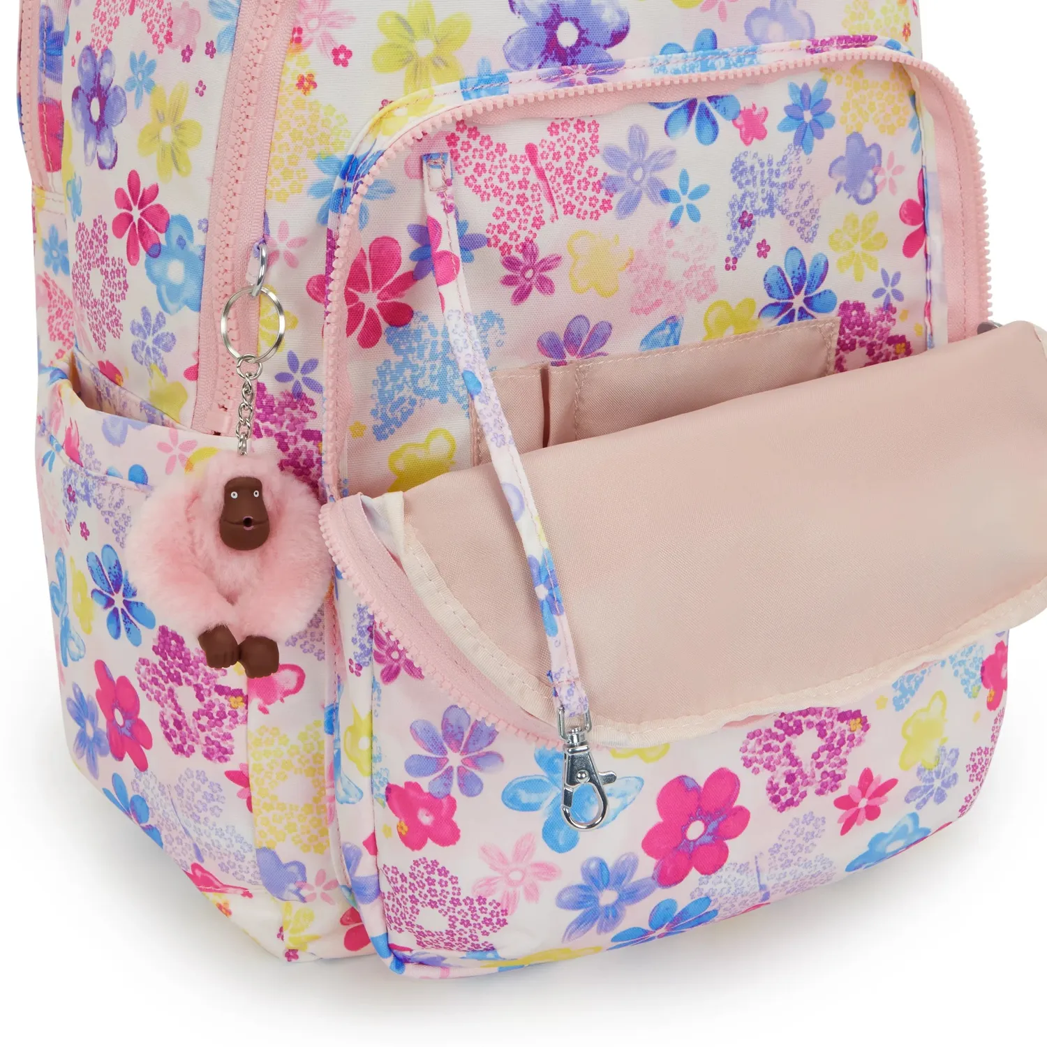 Kipling Seoul College Extra rugzak Groot Flower Stamp 15 inch