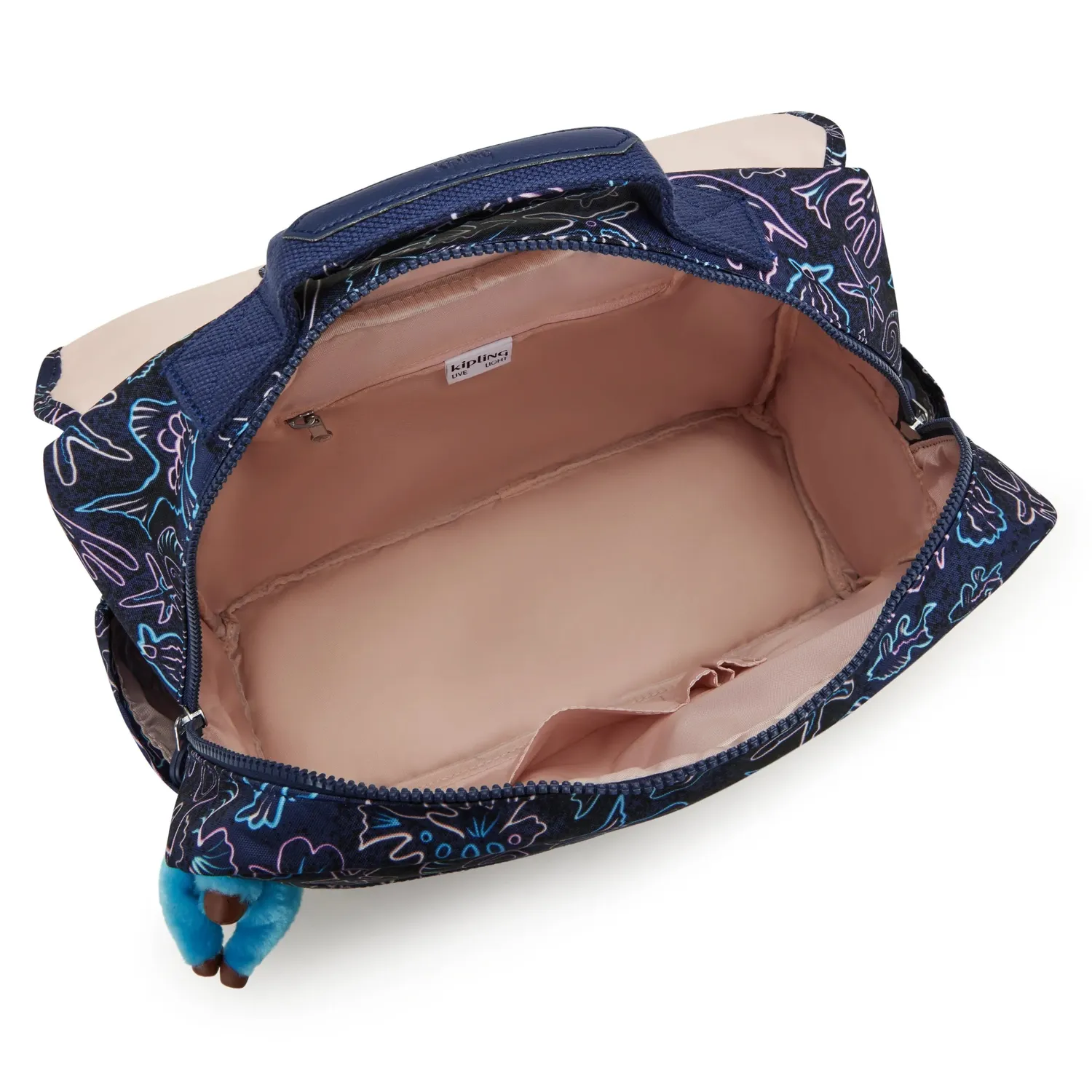 Kipling Codie M rugzak Disco Fish medium A4 flessen