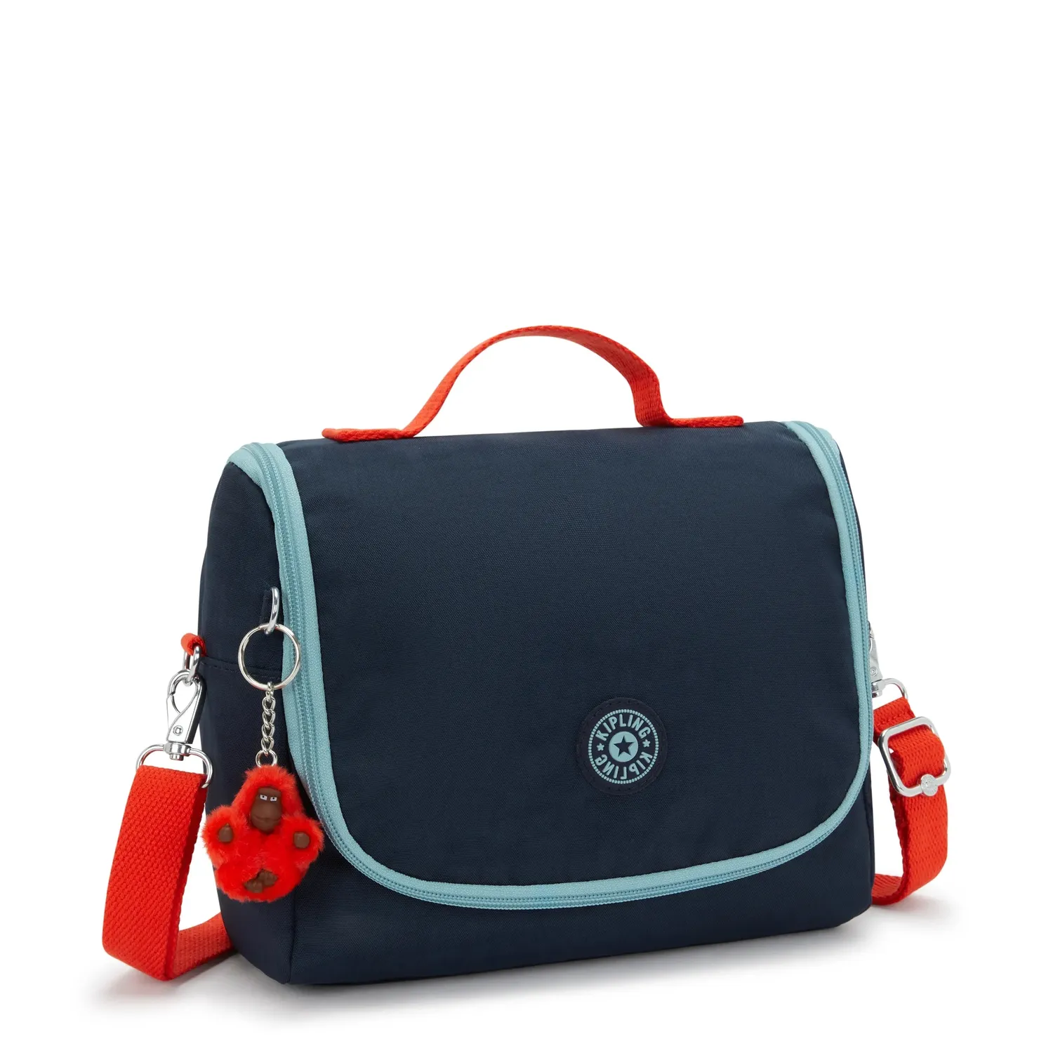 Kipling New Kichirou lunchtas Groot Cosmo Blue Combo trolleybevestiging