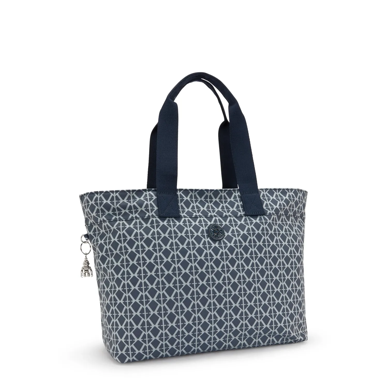Kipling Colissa Up shopper Groot Navy Sign Jacquard laptopvak