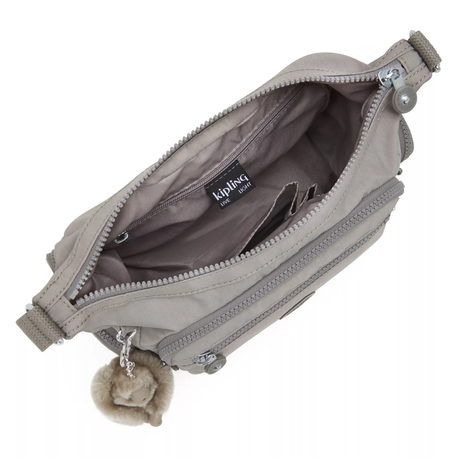 Kipling Gabbie S schoudertas Grey Gris klein crossbody