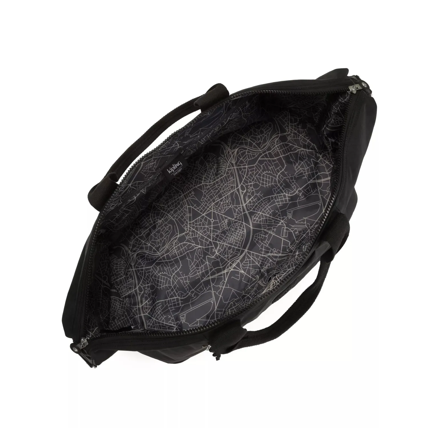 Kipling Bori weekendtas Groot Black Noir effen zwart