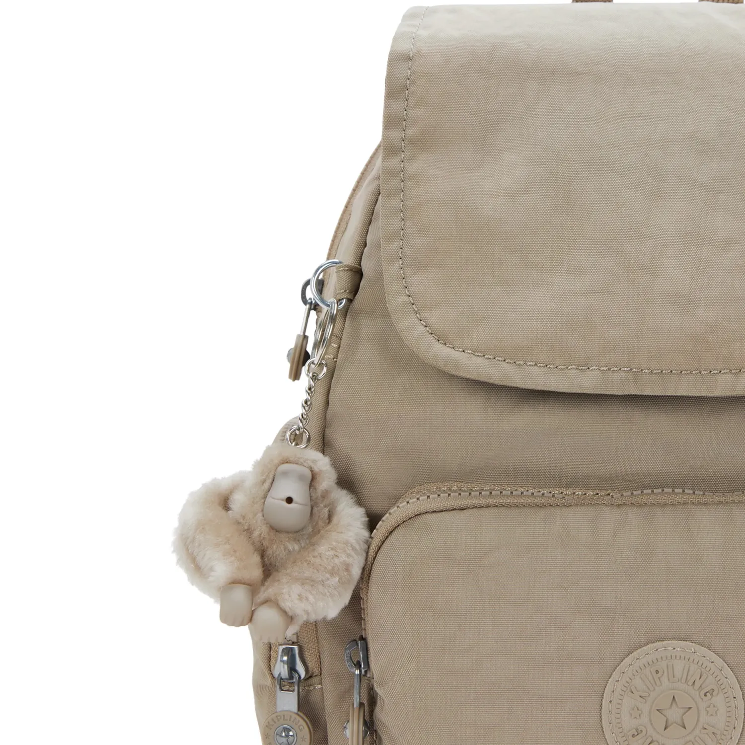 Kipling City Zip S rugzak Klein Soft Taupe lichtgewicht
