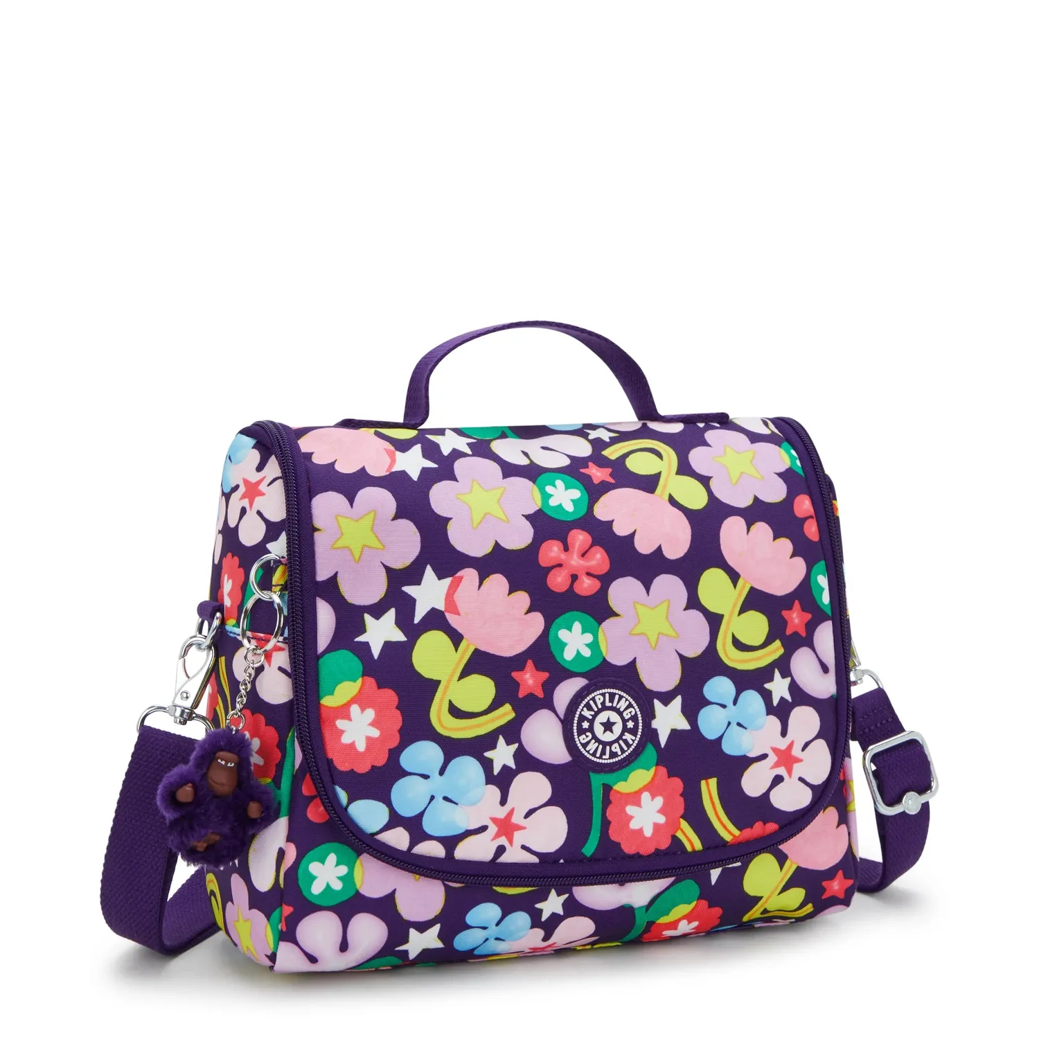 Kipling New Kichirou lunchtas Groot Fairy Flower trolleybevestiging