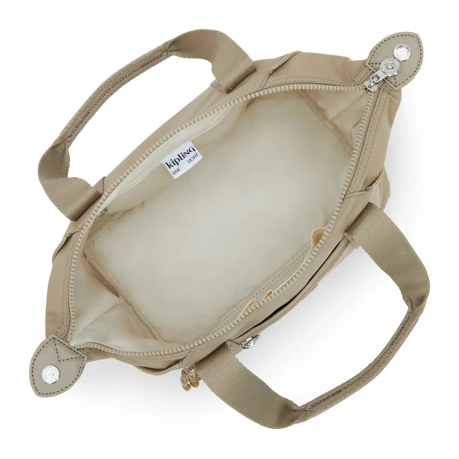 Kipling Art Mini schoudertas Boho Tan klein verstelbaar