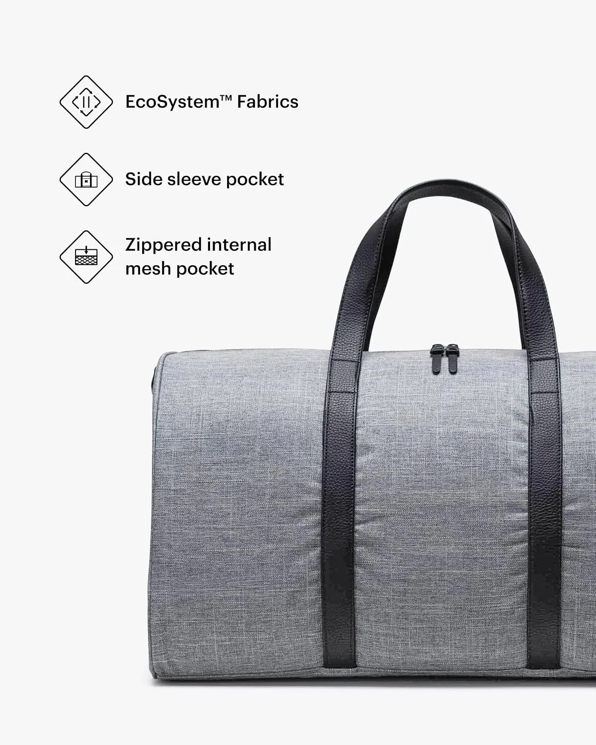 Herschel Novel Duffle reistas Raven Crosshatch