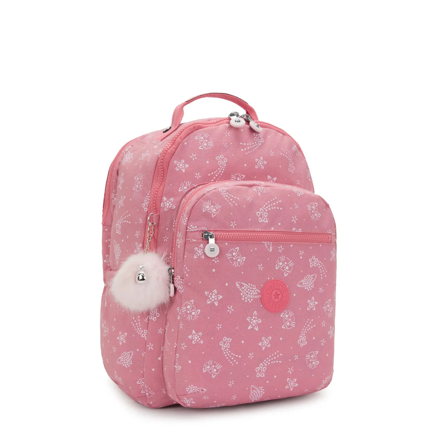 Kipling Seoul College Extra rugzak Groot Glitter Cats 15 inch