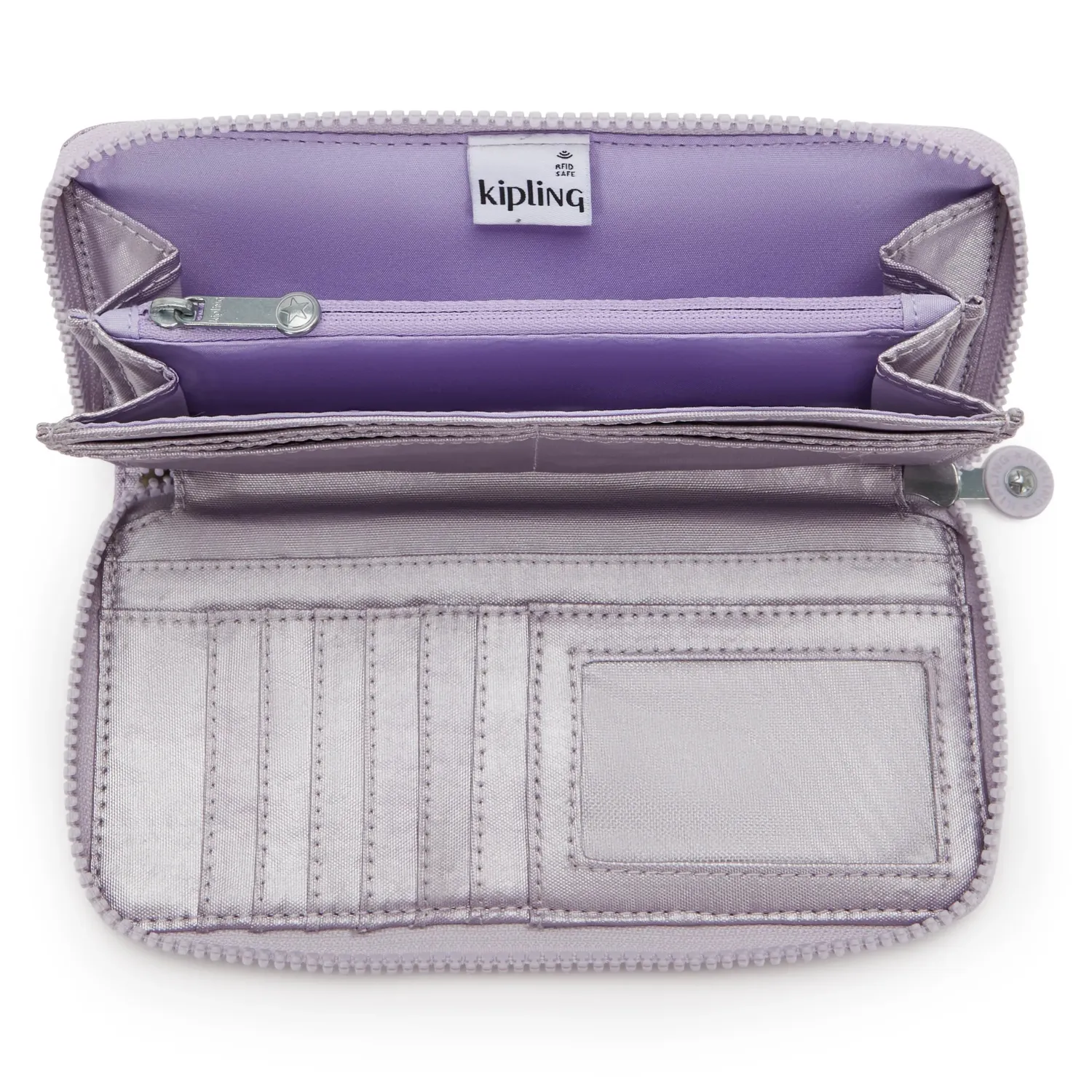 Kipling Money World grote portemonnee Lilac Moon Metallic