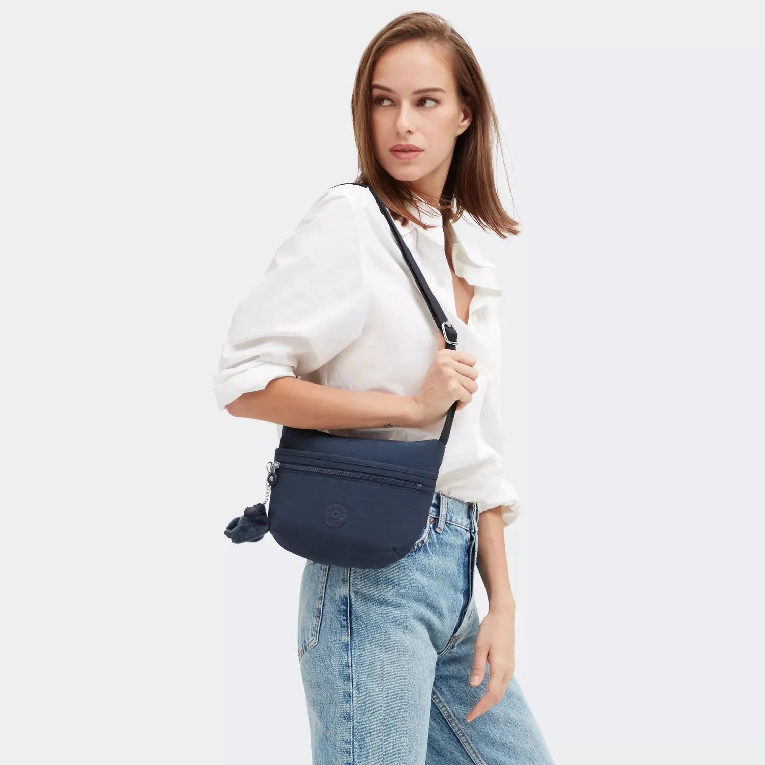 Kipling Arto S schoudertasje Blue Bleu 2 klein lichtgewicht