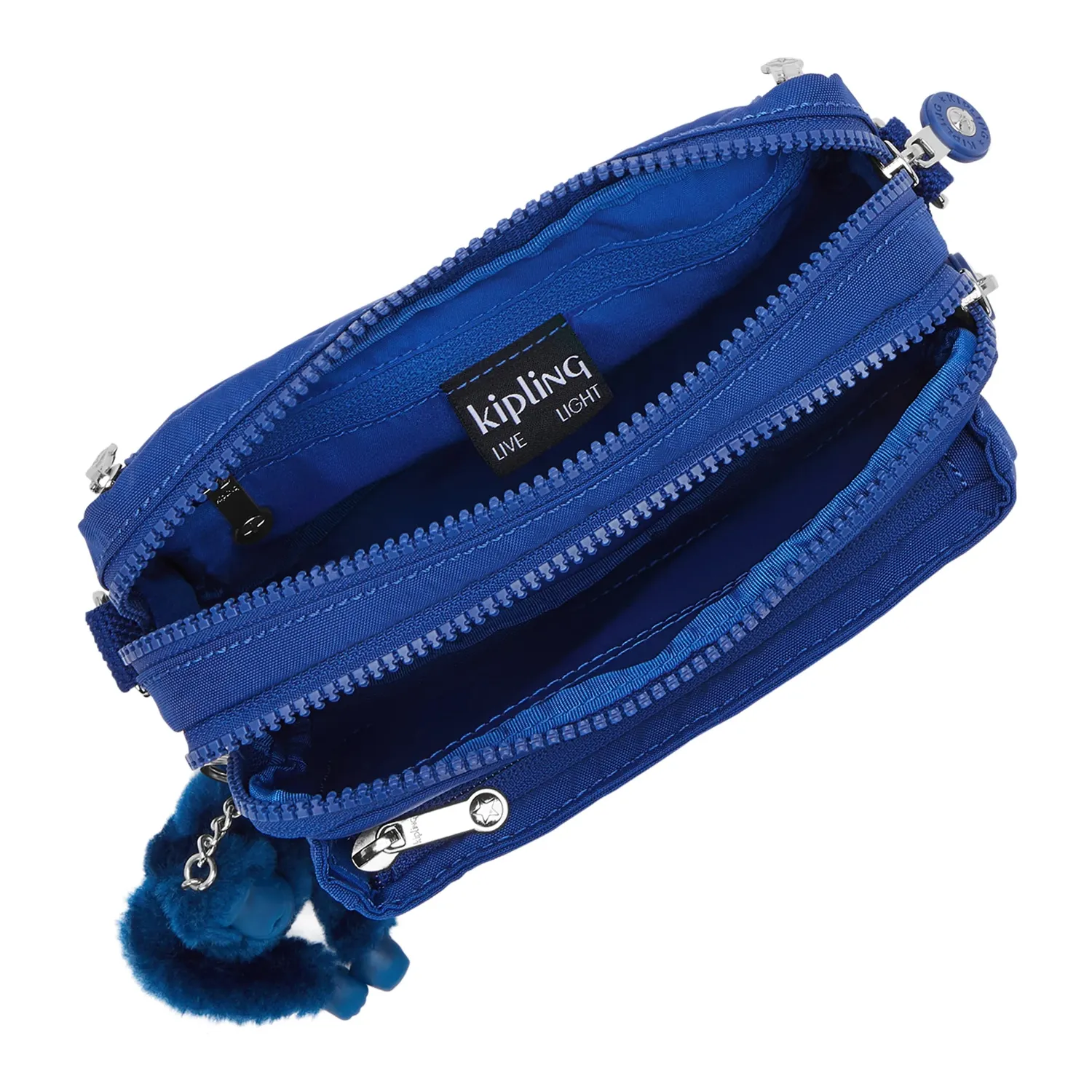 Kipling Abanu Multi tasje Klein Blazing Blue verstelbare riem