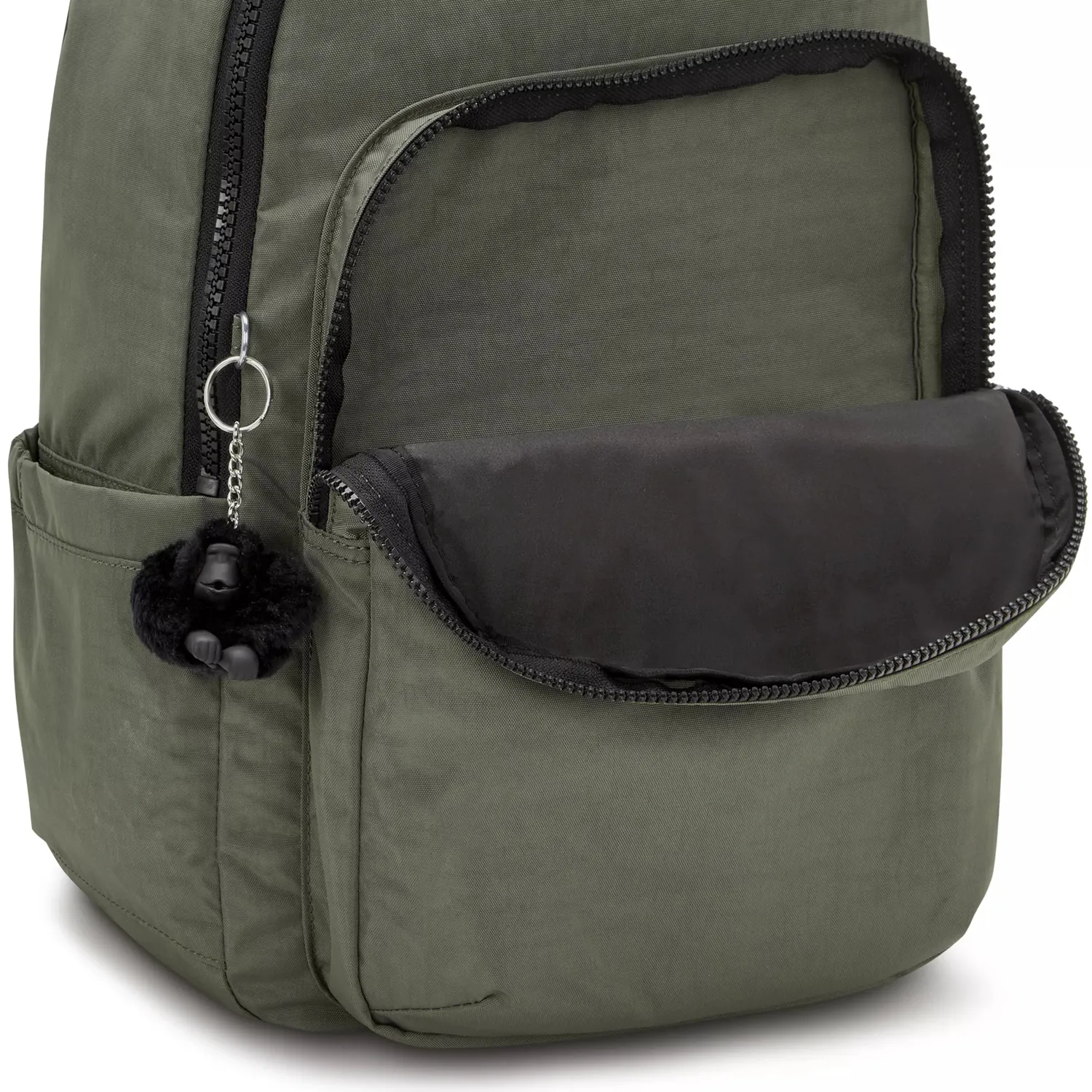 Kipling Seoul rugzak Groot Green Moss met 15 inch laptopvak