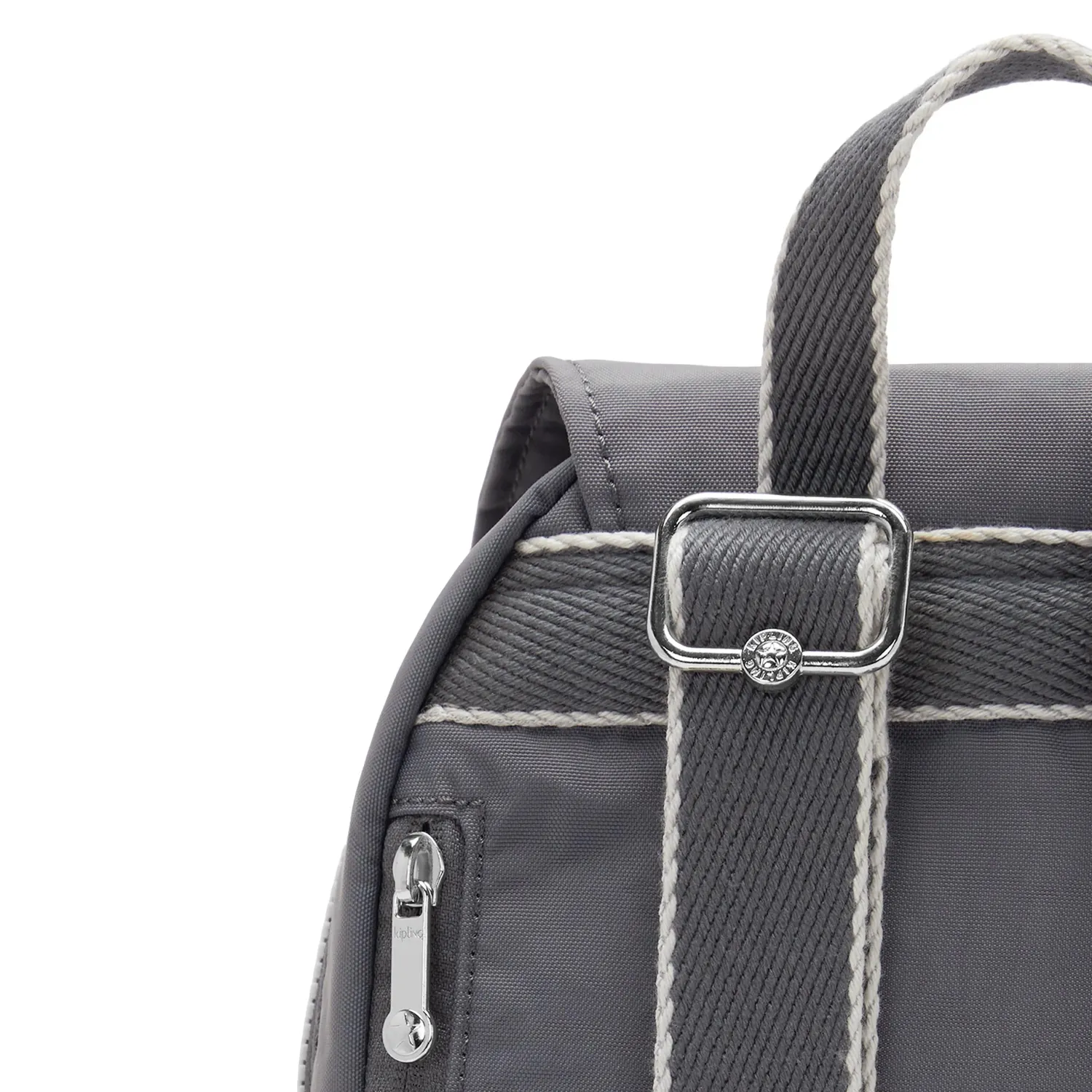 Kipling City Pocket Mini rugzak Moonlit Grey klein met klep